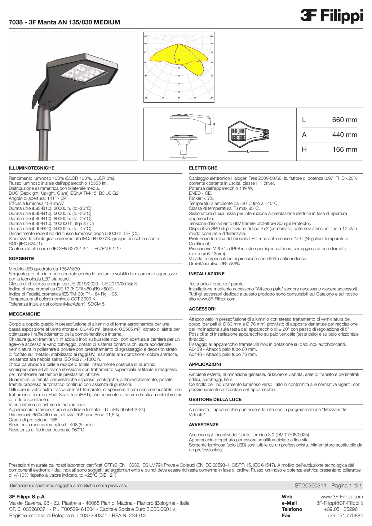7038 - 3F Manta AN 135-830 MEDIUM - Datasheet - it