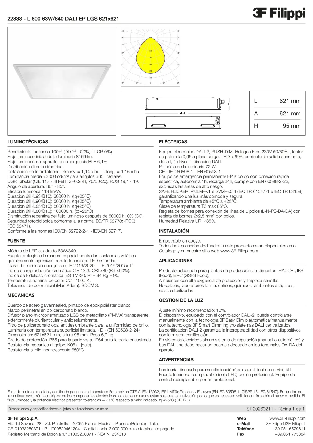 22838 - L 600 63W-840 DALI EP LGS 621x621 - Datasheet - es