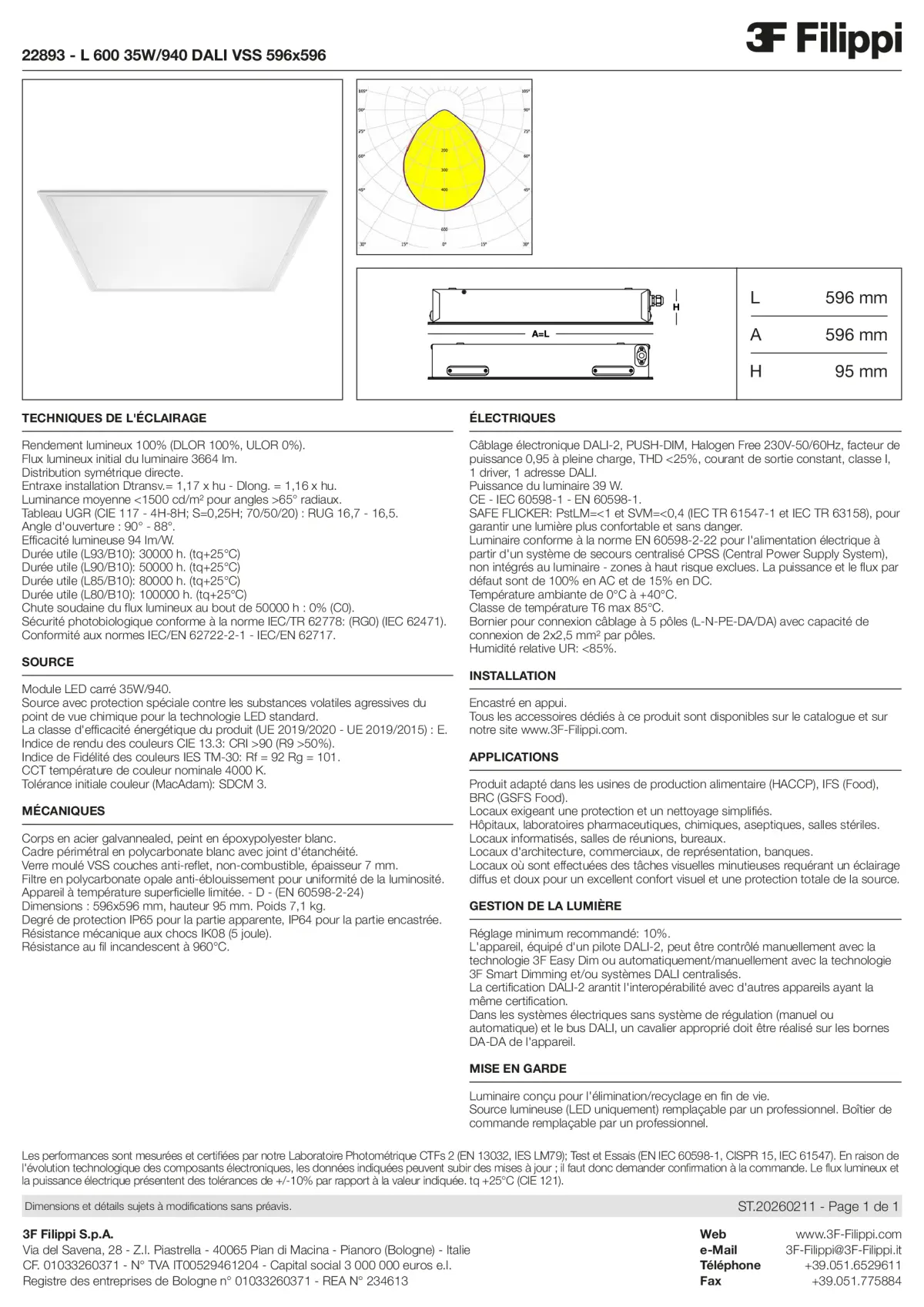 22893 - L 600 35W-940 DALI VSS 596x596 - Datasheet - fr
