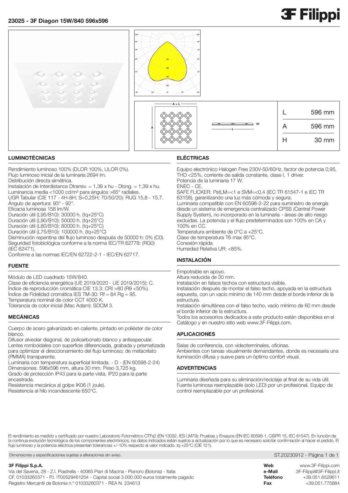 23025 - 3F Diagon 15W-840 596x596 - Datasheet - es