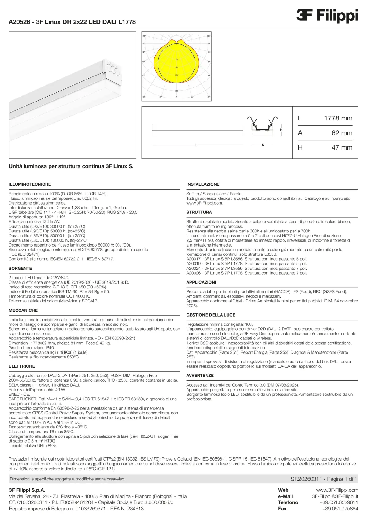 A20526 - 3F Linux DR 2x22 LED DALI L1778 - Datasheet - it