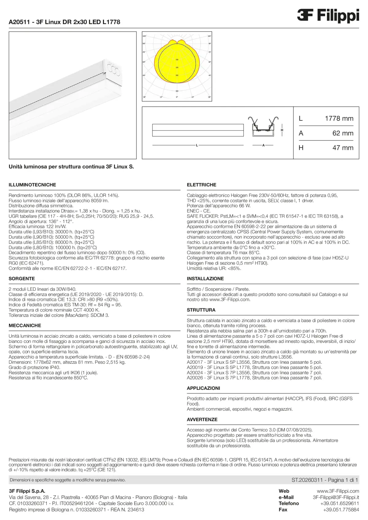 A20511 - 3F Linux DR 2x30 LED L1778 - Datasheet - it