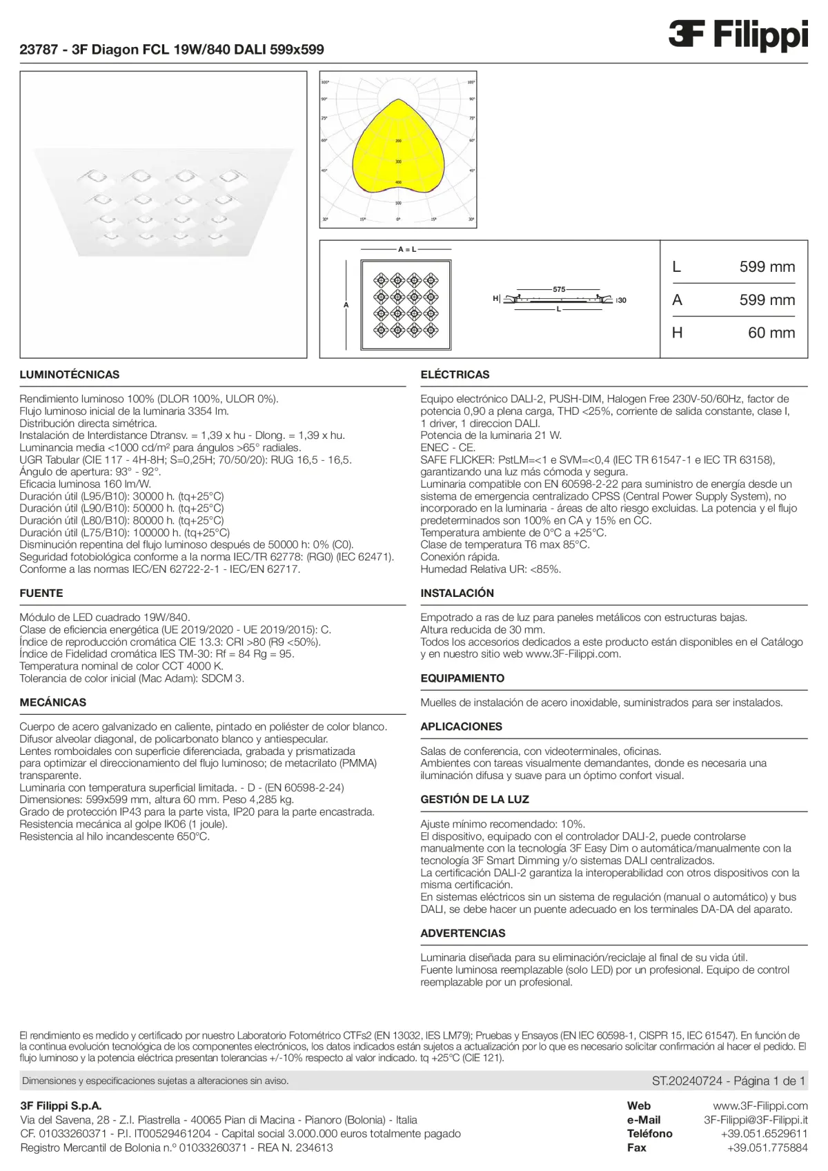 23787 - 3F Diagon FCL 19W-840 DALI 599x599 - Datasheet - es