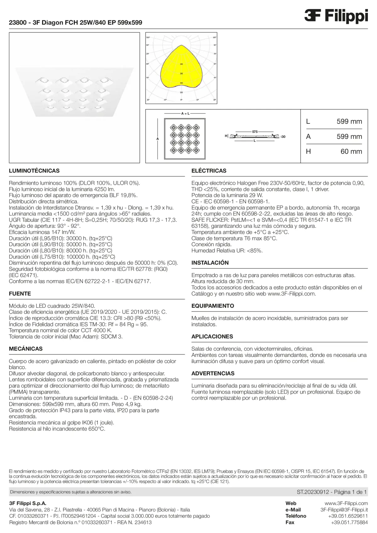 23800 - 3F Diagon FCH 25W-840 EP 599x599 - Datasheet - es