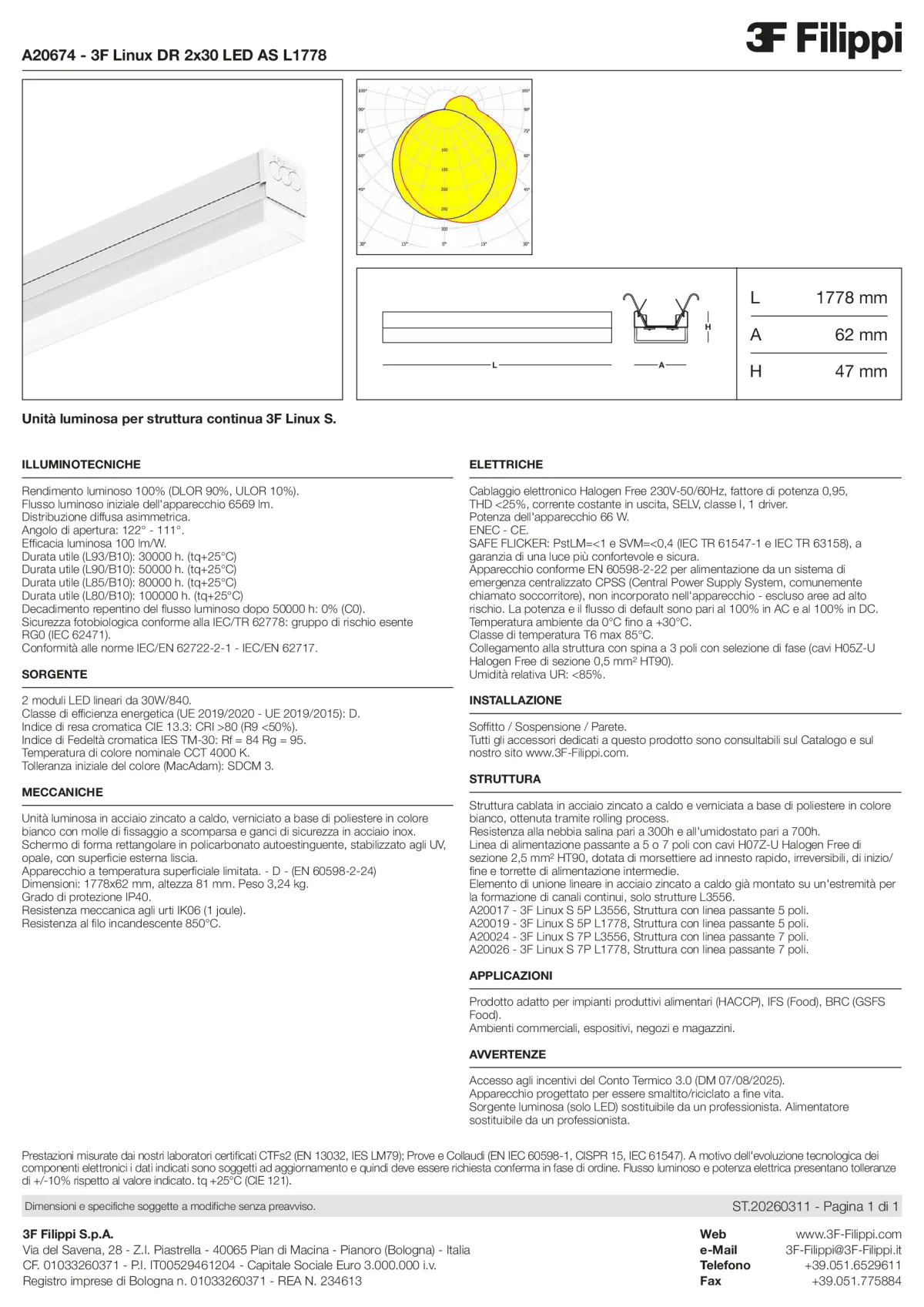 A20674 - 3F Linux DR 2x30 LED AS L1778 - Datasheet - it