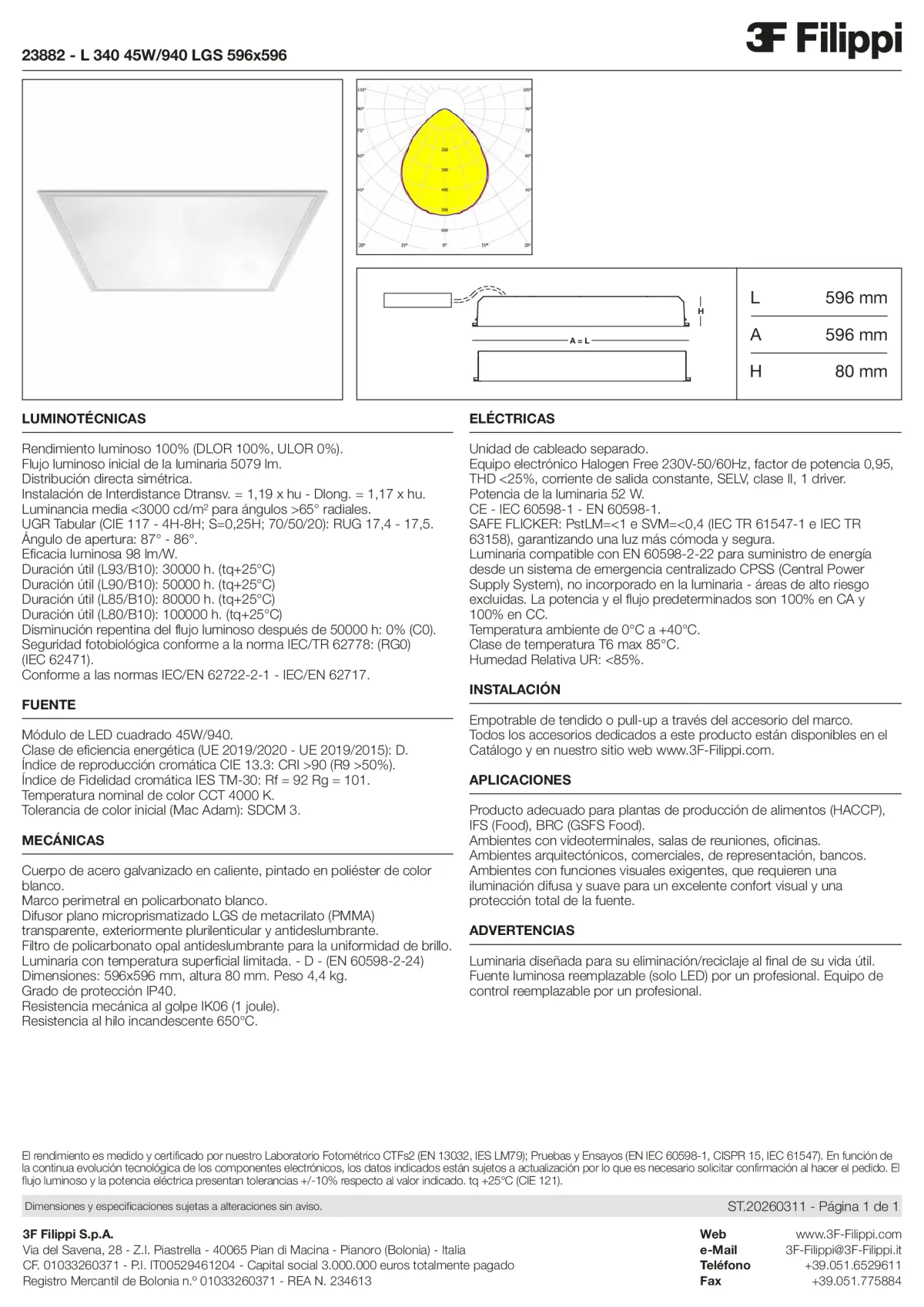 23882 - L 340 45W-940 LGS 596x596 - Datasheet - es