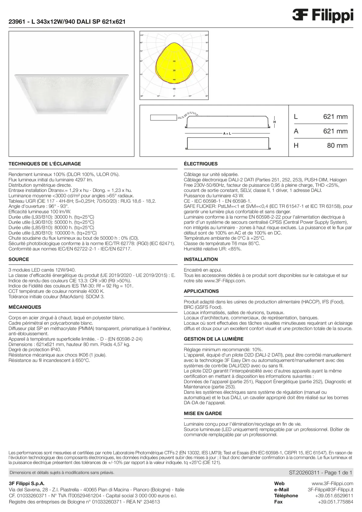 23961 - L 343x12W-940 DALI SP 621x621 - Datasheet - fr