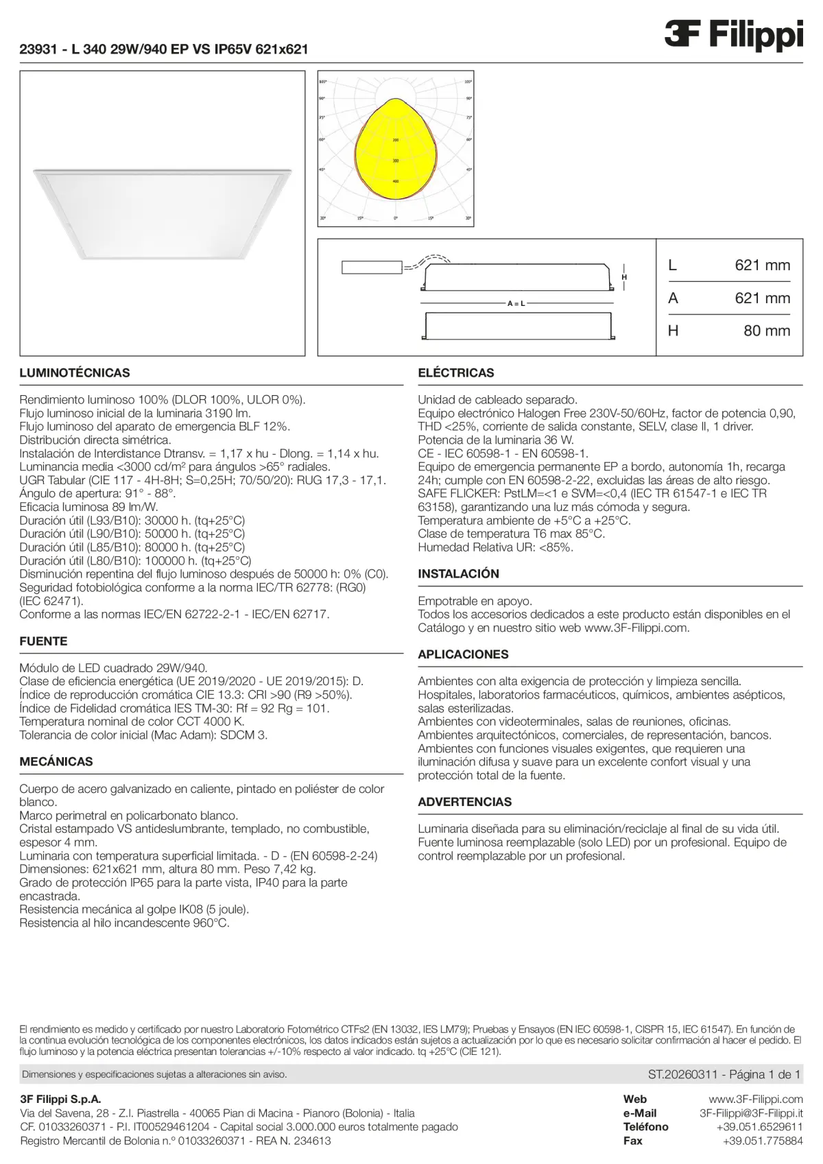 23931 - L 340 29W-940 EP VS IP65V 621x621 - Datasheet - es
