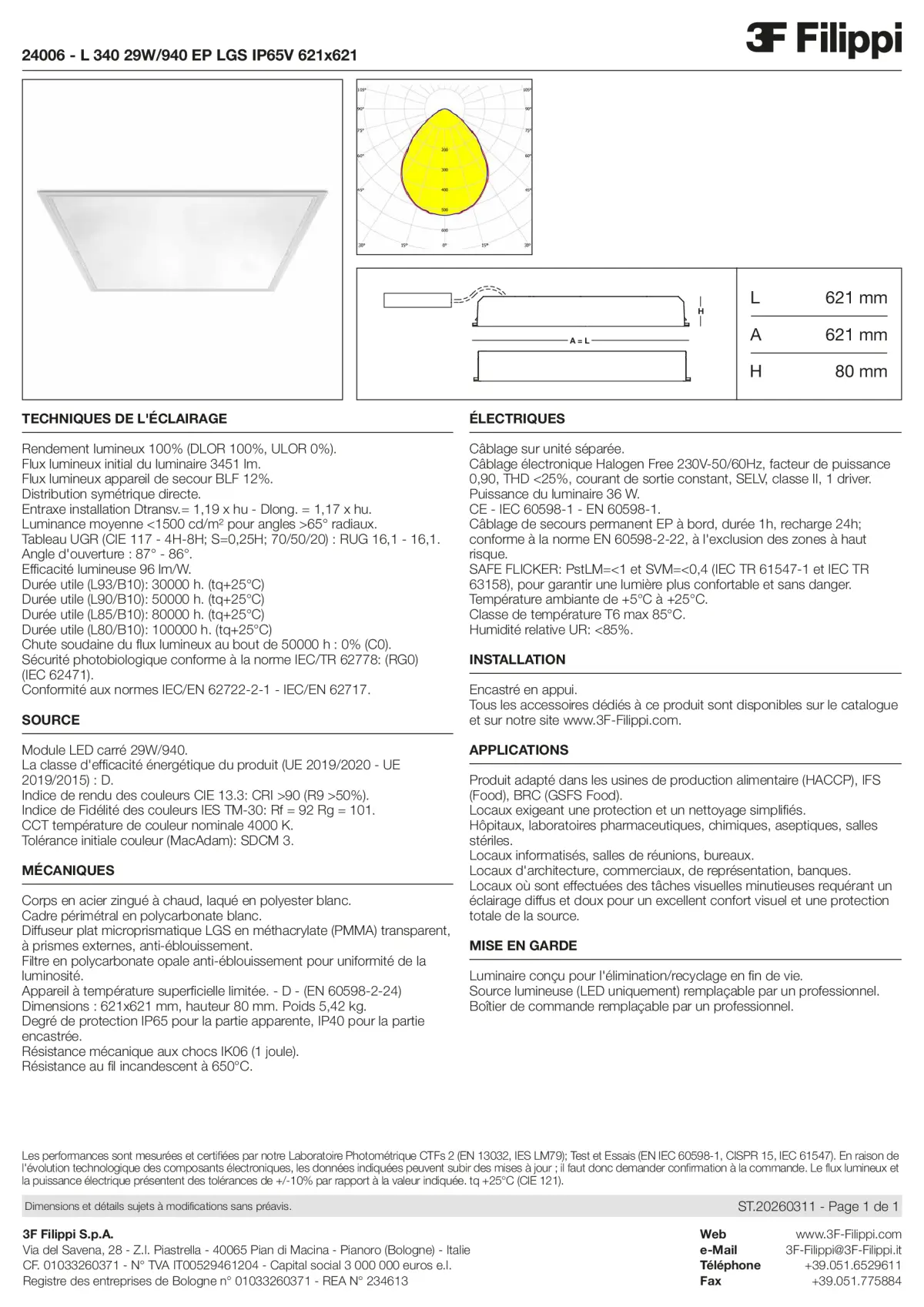 24006 - L 340 29W-940 EP LGS IP65V 621x621 - Datasheet - fr