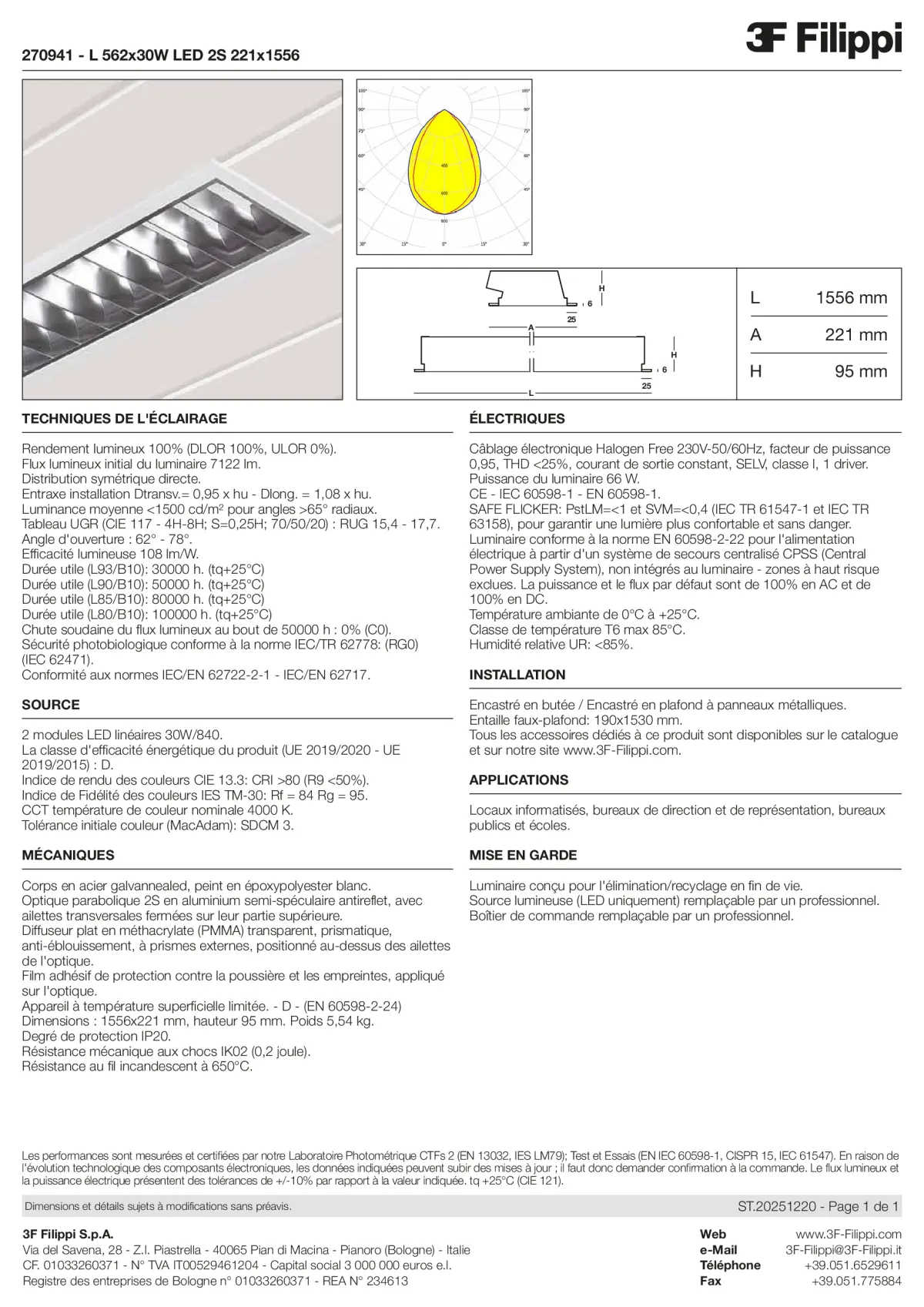 270941 - L 562x30W LED 2S 221x1556 - Datasheet - fr