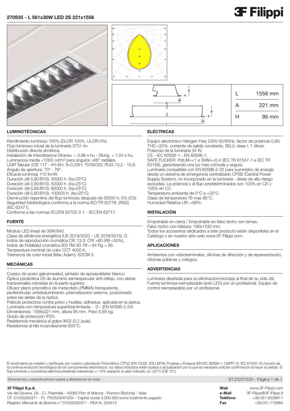 270935 - L 561x30W LED 2S 221x1556 - Datasheet - es