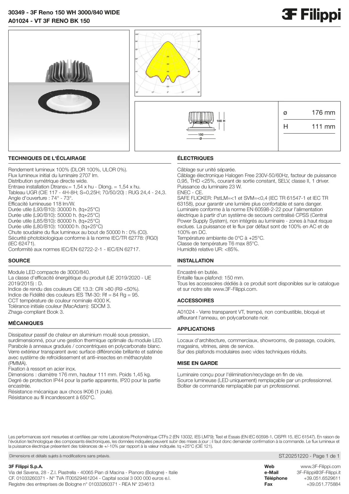30349+A01024 - 3F Reno 150 WH 3000-840 WIDE + VT BK - Datasheet - fr