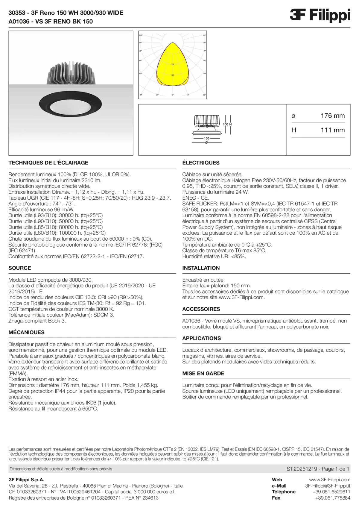 30353+A01036 - 3F Reno 150 WH 3000-930 WIDE + VS BK - Datasheet - fr
