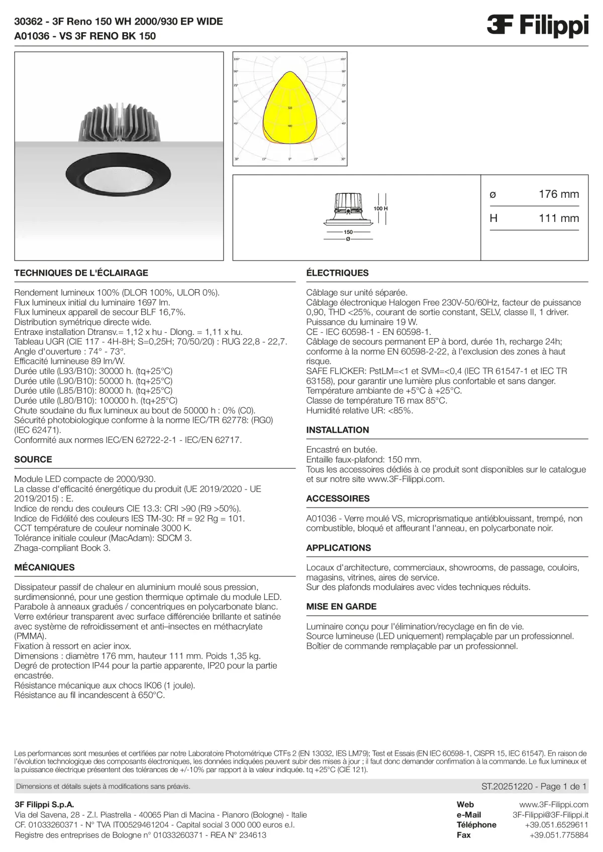 30362+A01036 - 3F Reno 150 WH 2000-930 EP WIDE + VS BK - Datasheet - fr