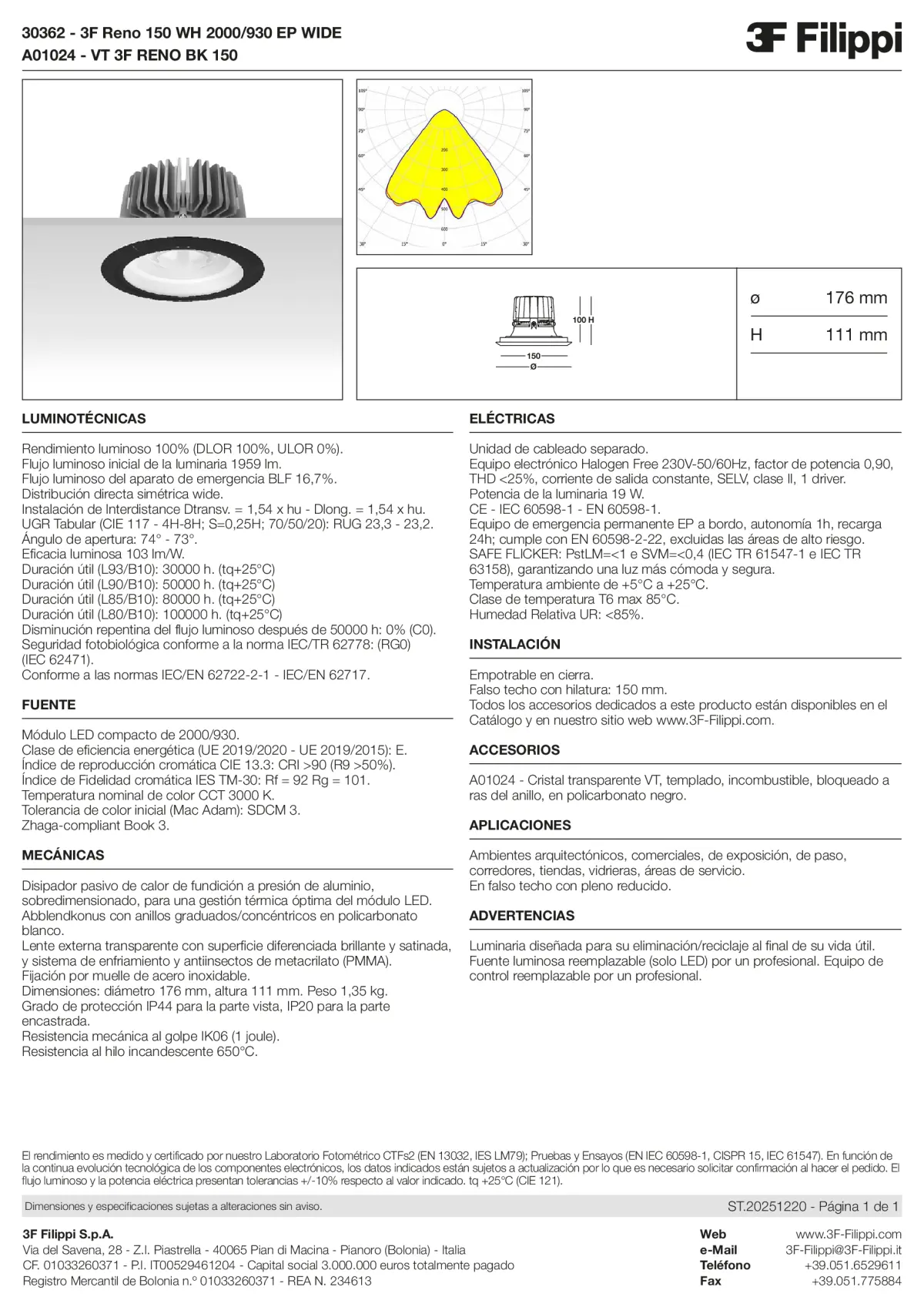 30362+A01024 - 3F Reno 150 WH 2000-930 EP WIDE + VT BK - Datasheet - es