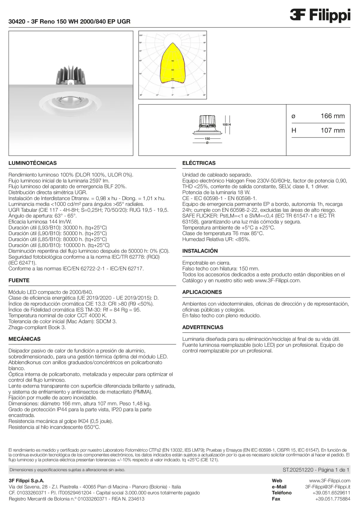 30420 - 3F Reno 150 WH 2000-840 EP UGR - Datasheet - es