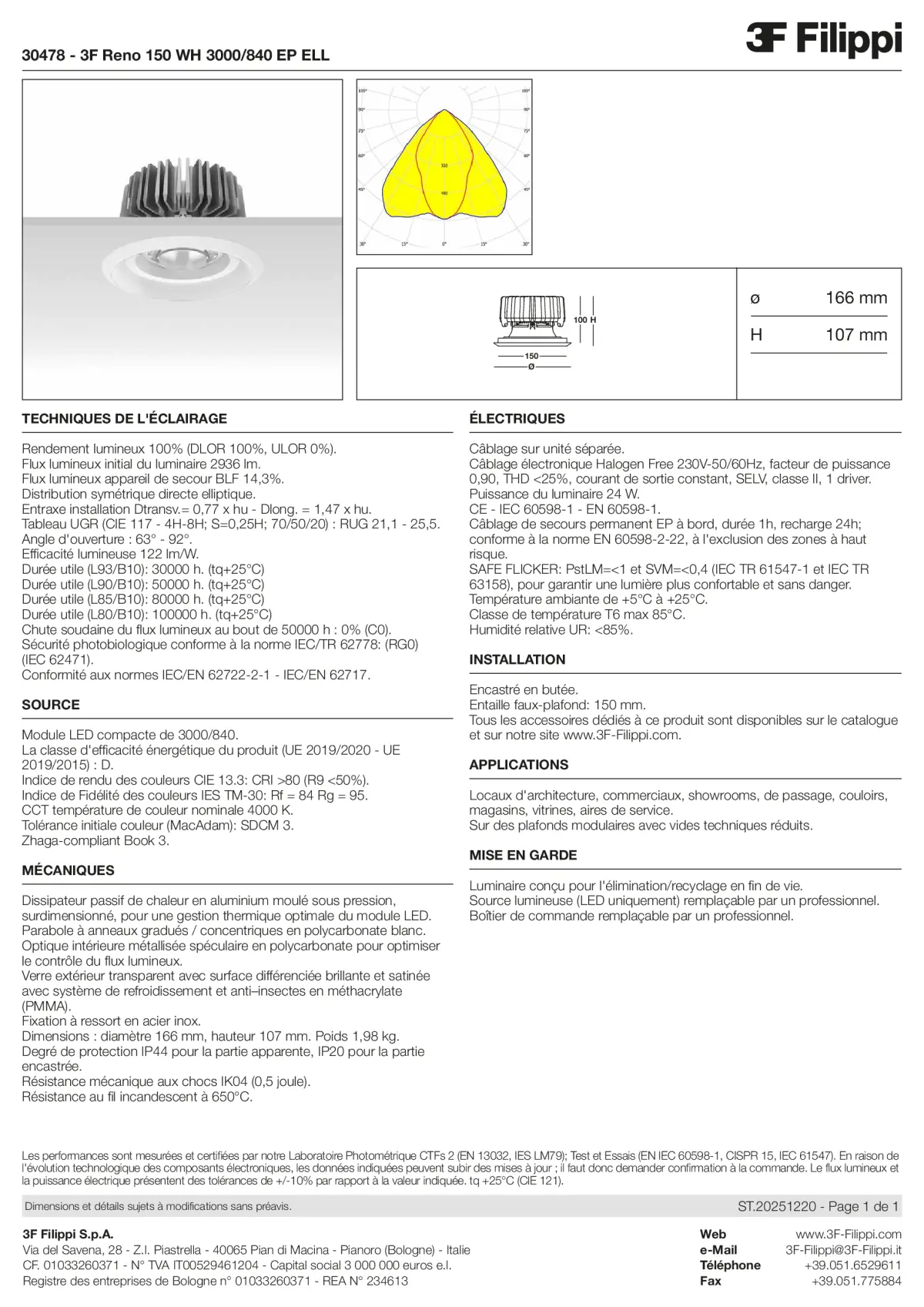30478 - 3F Reno 150 WH 3000-840 EP ELL - Datasheet - fr