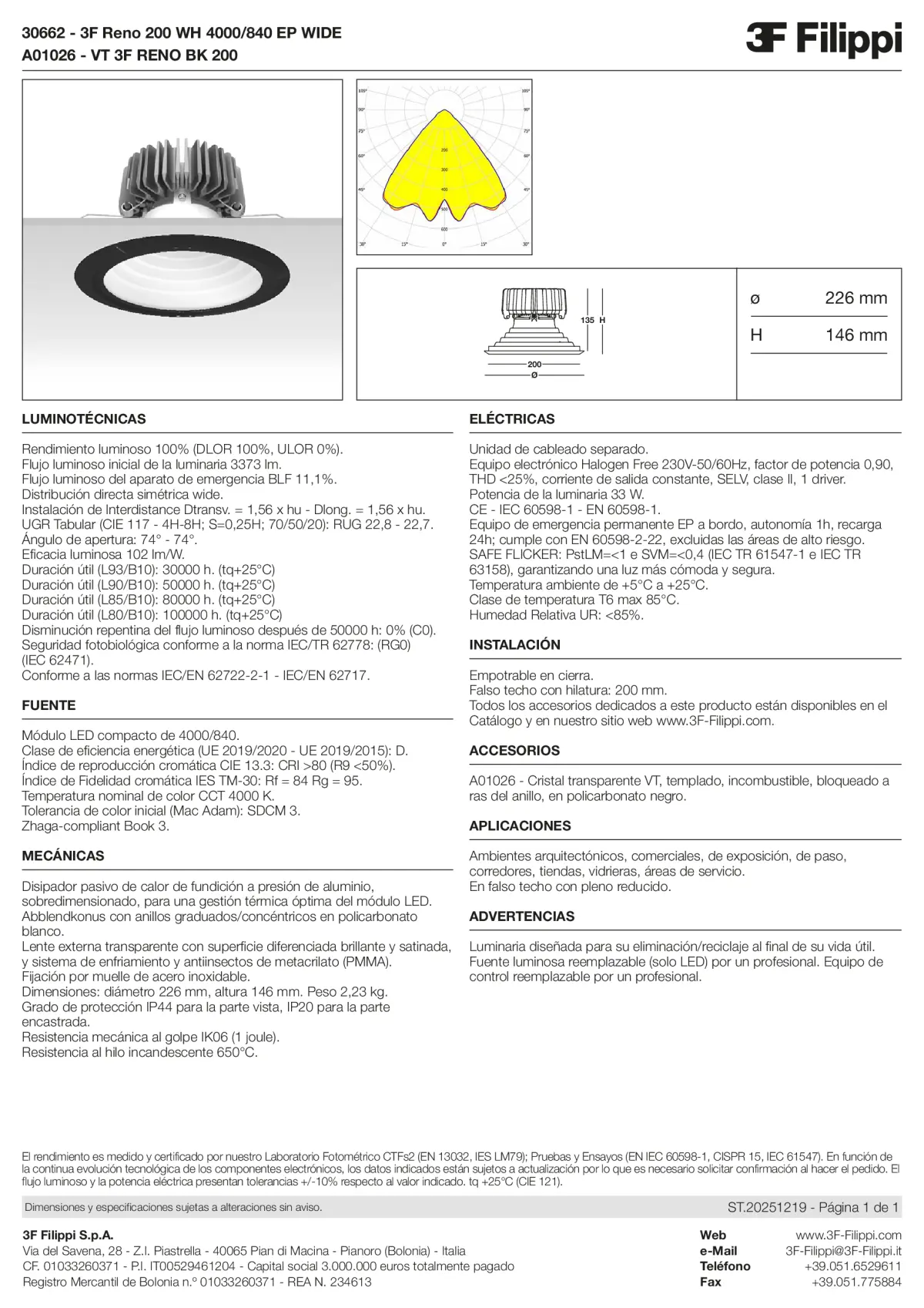 30662+A01026 - 3F Reno 200 WH 4000-840 EP WIDE + VT BK - Datasheet - es
