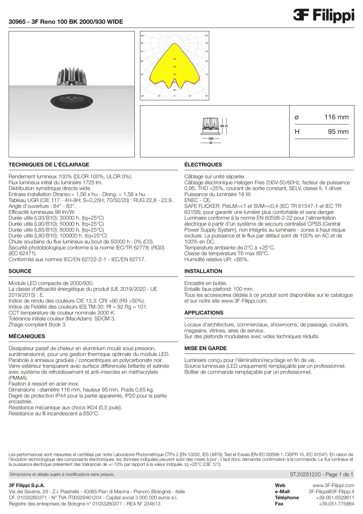 30965 - 3F Reno 100 BK 2000-930 WIDE - Datasheet - fr