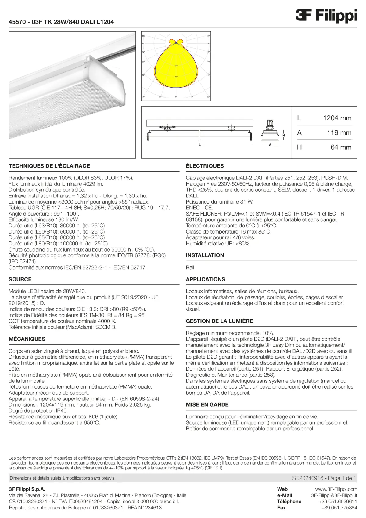 45570 - 03F TK 28W-840 DALI L1204 - Datasheet - fr
