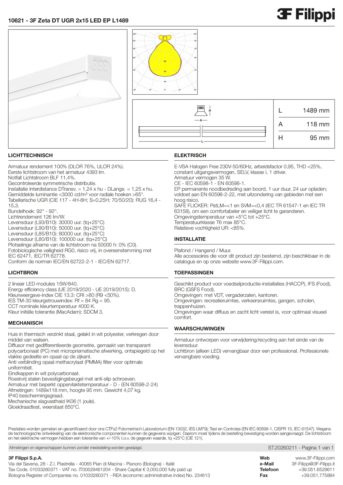10621 - 3F Zeta DT UGR 2x15 LED EP L1489 - Datasheet - nl