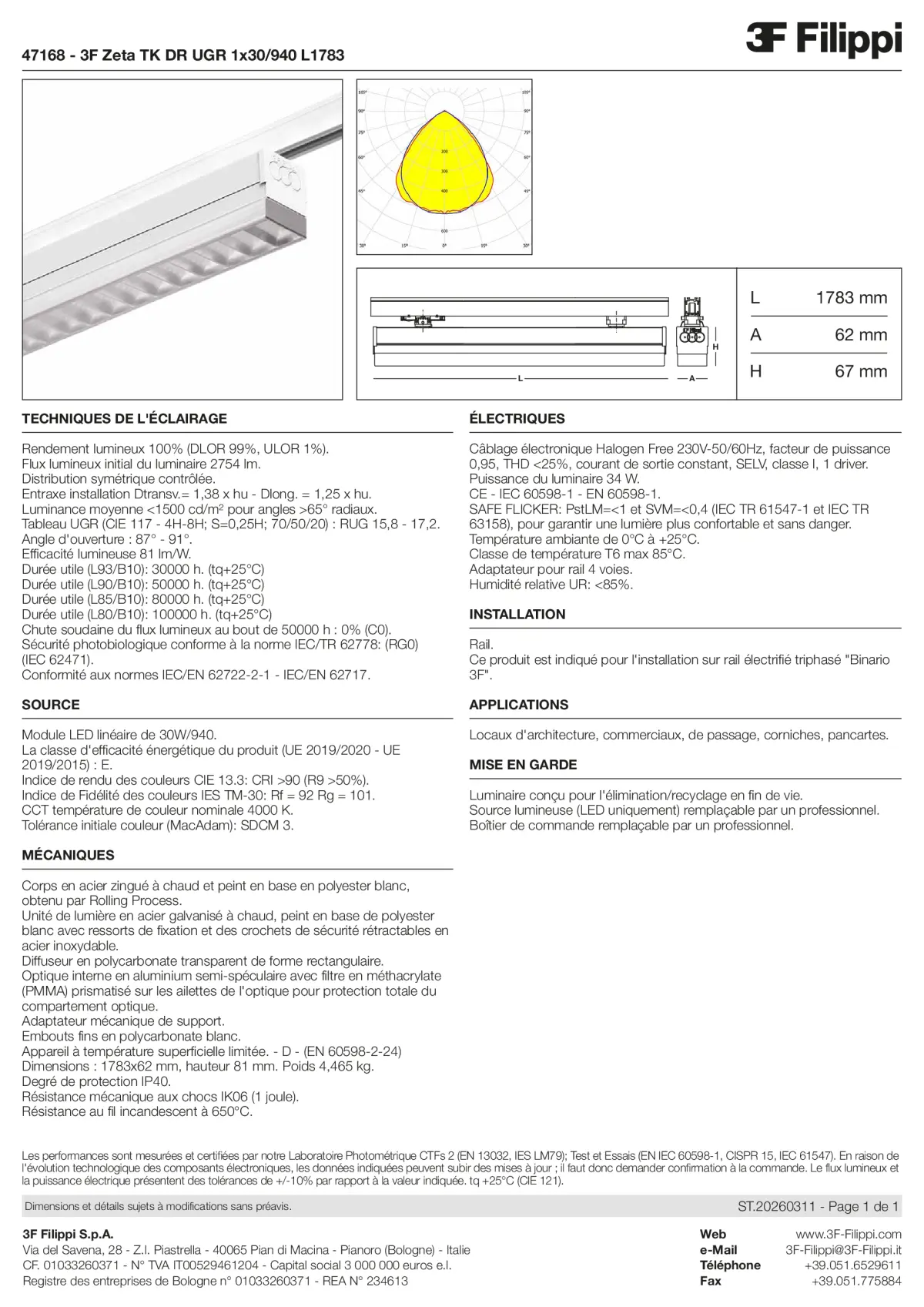 47168 - 3F Zeta TK DR UGR 1x30-940 L1783 - Datasheet - fr
