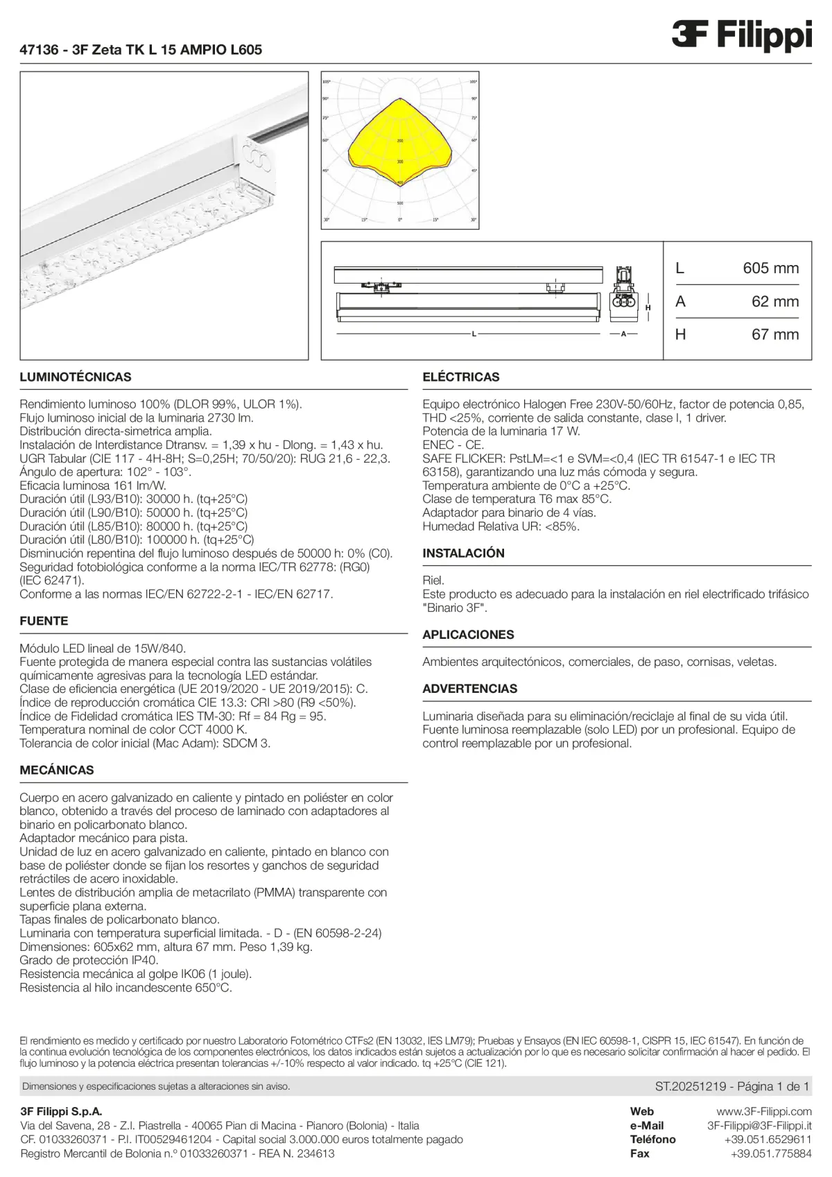 47136 - 3F Zeta TK L 15 AMPIO L605 - Datasheet - es
