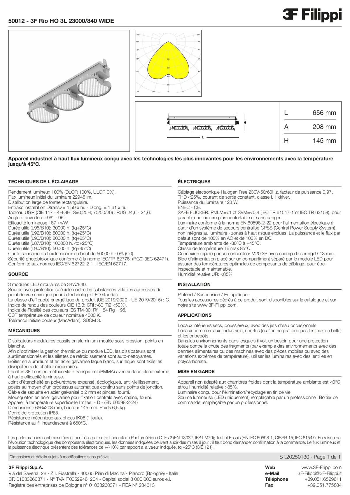 50012 - 3F Rio HO 3L 23000-840 WIDE - Datasheet - fr