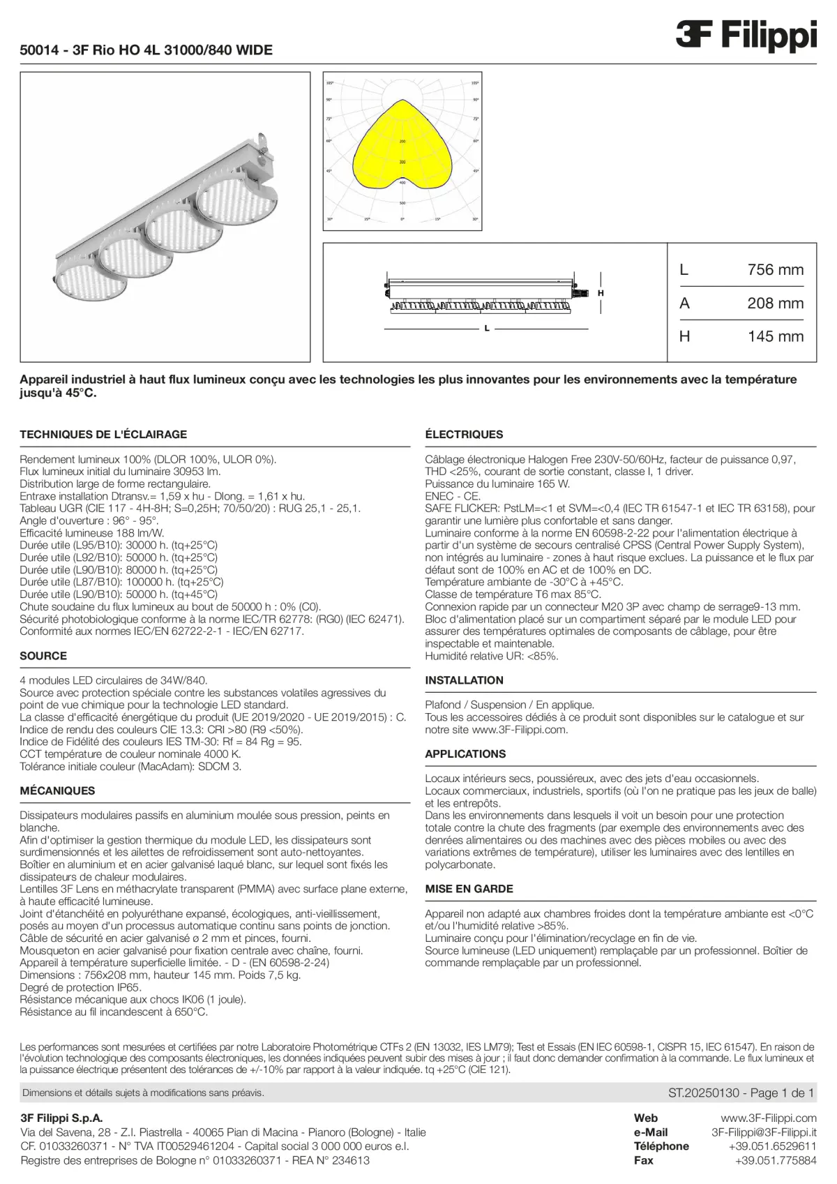 50014 - 3F Rio HO 4L 31000-840 WIDE - Datasheet - fr