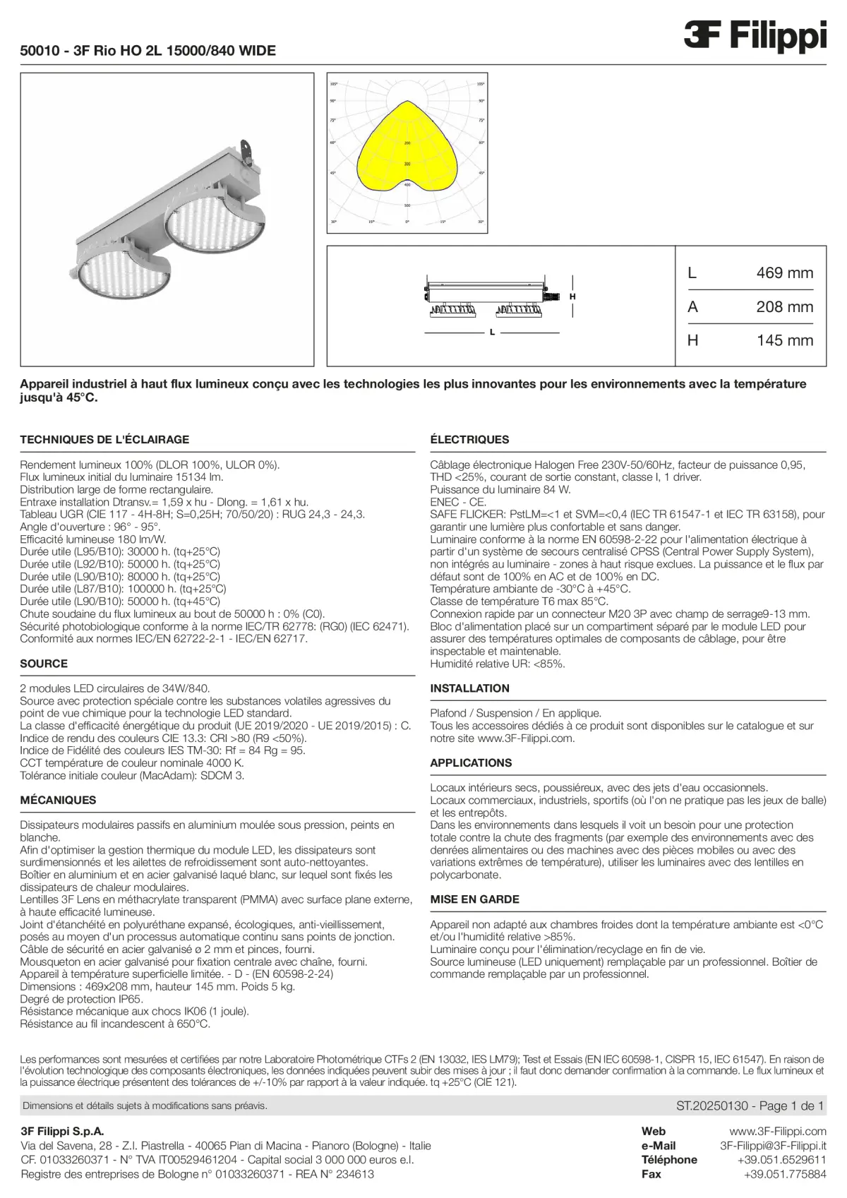 50010 - 3F Rio HO 2L 15000-840 WIDE - Datasheet - fr