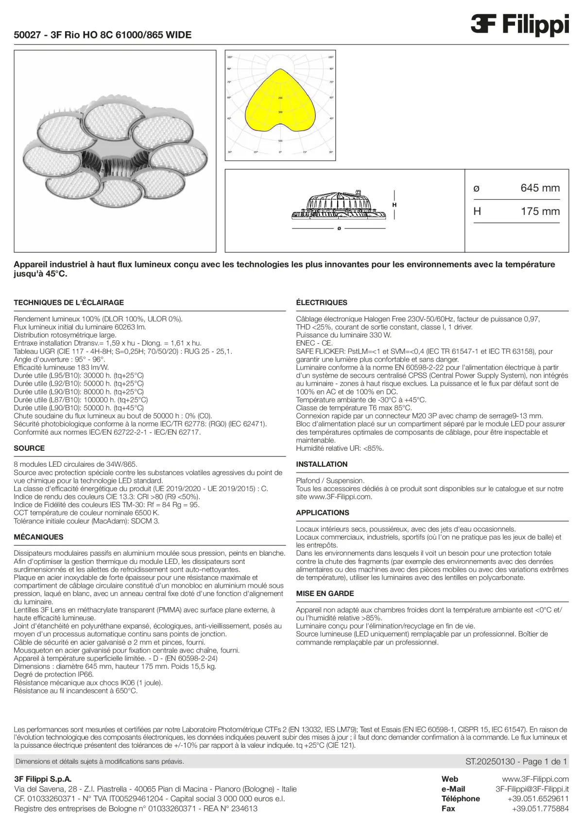 50027 - 3F Rio HO 8C 61000-865 WIDE - Datasheet - fr