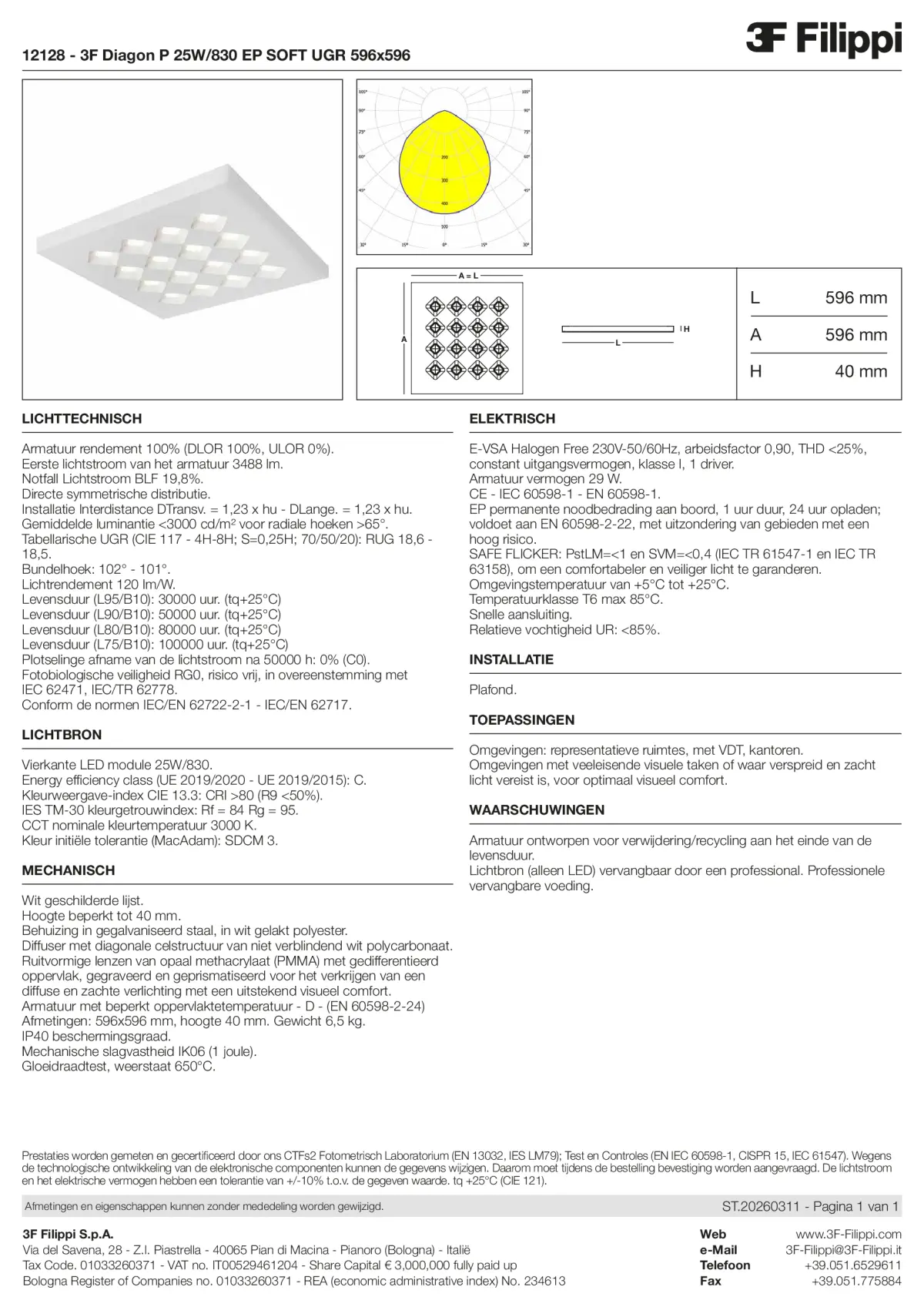 12128 - 3F Diagon P 25W-830 EP SOFT UGR 596x596 - Datasheet - nl