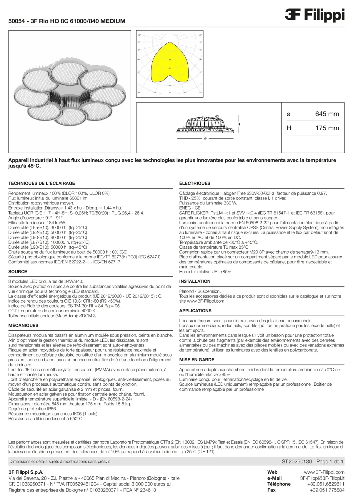 50054 - 3F Rio HO 8C 61000-840 MEDIUM - Datasheet - fr