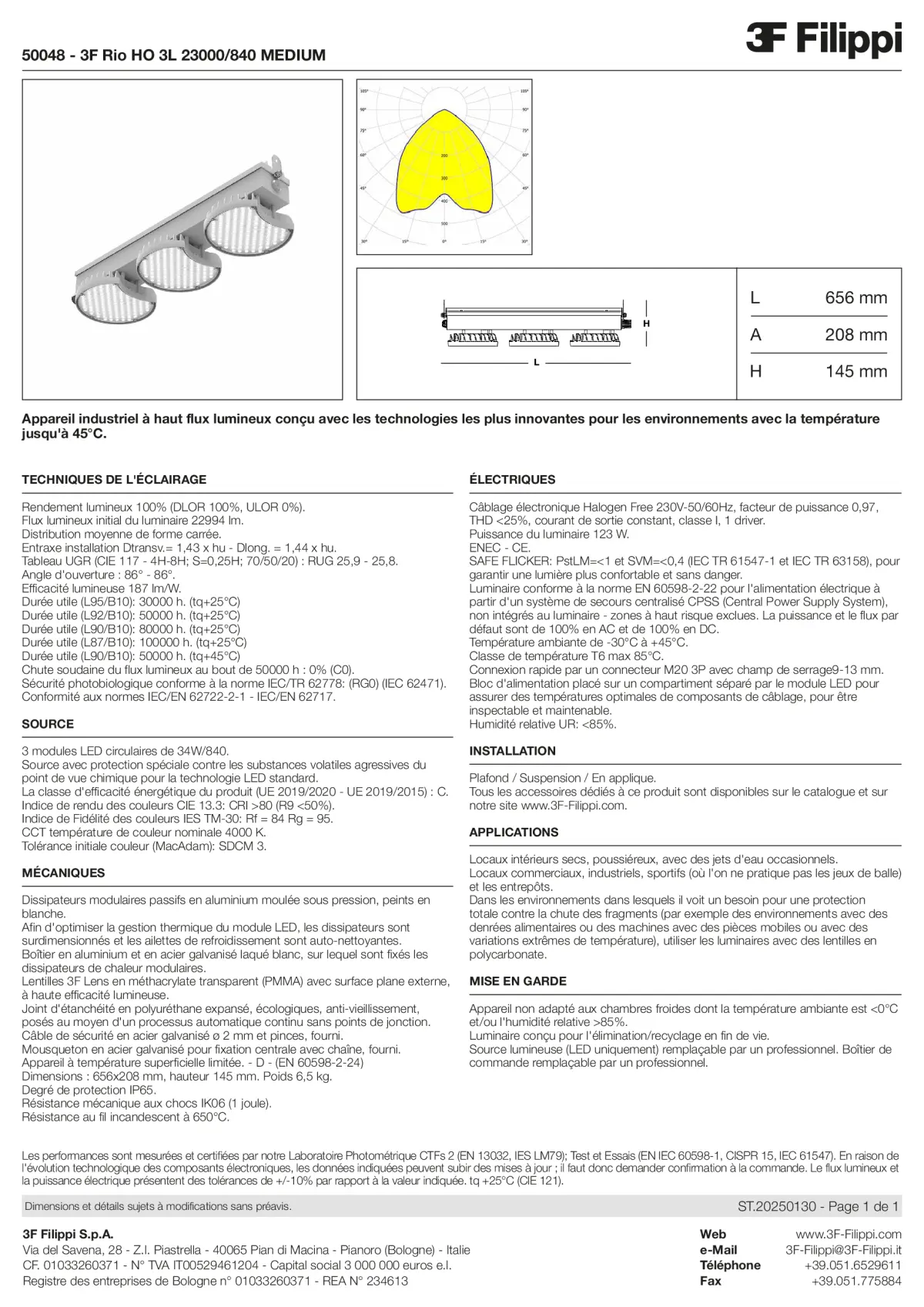 50048 - 3F Rio HO 3L 23000-840 MEDIUM - Datasheet - fr