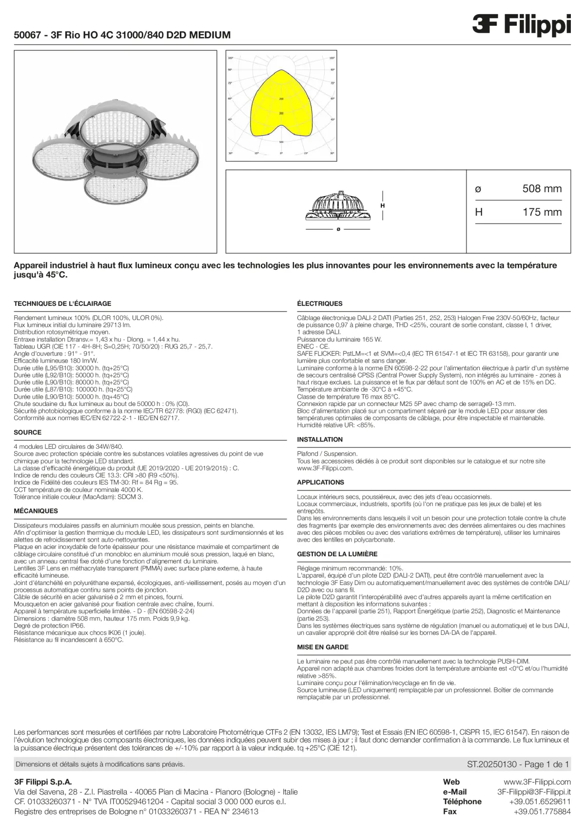50067 - 3F Rio HO 4C 31000-840 D2D MEDIUM - Datasheet - fr