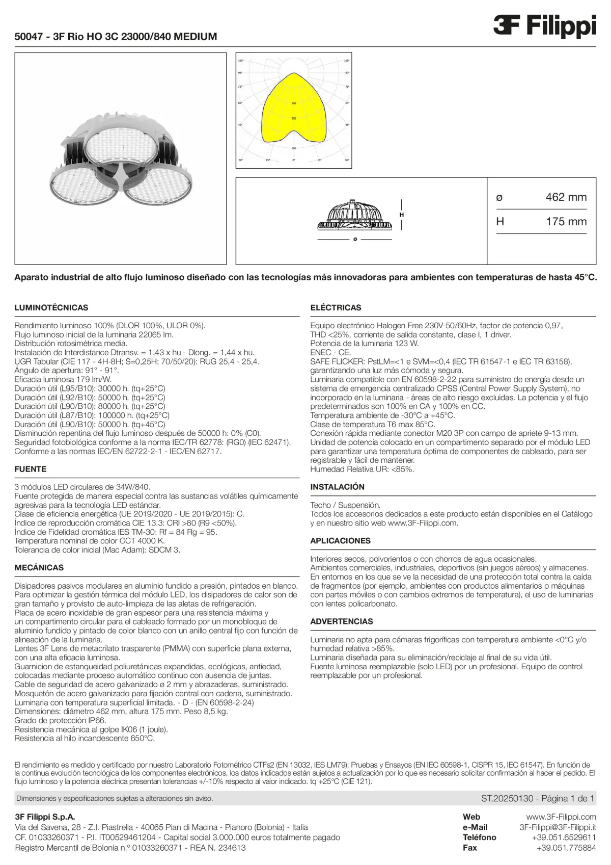 50047 - 3F Rio HO 3C 23000-840 MEDIUM - Datasheet - es
