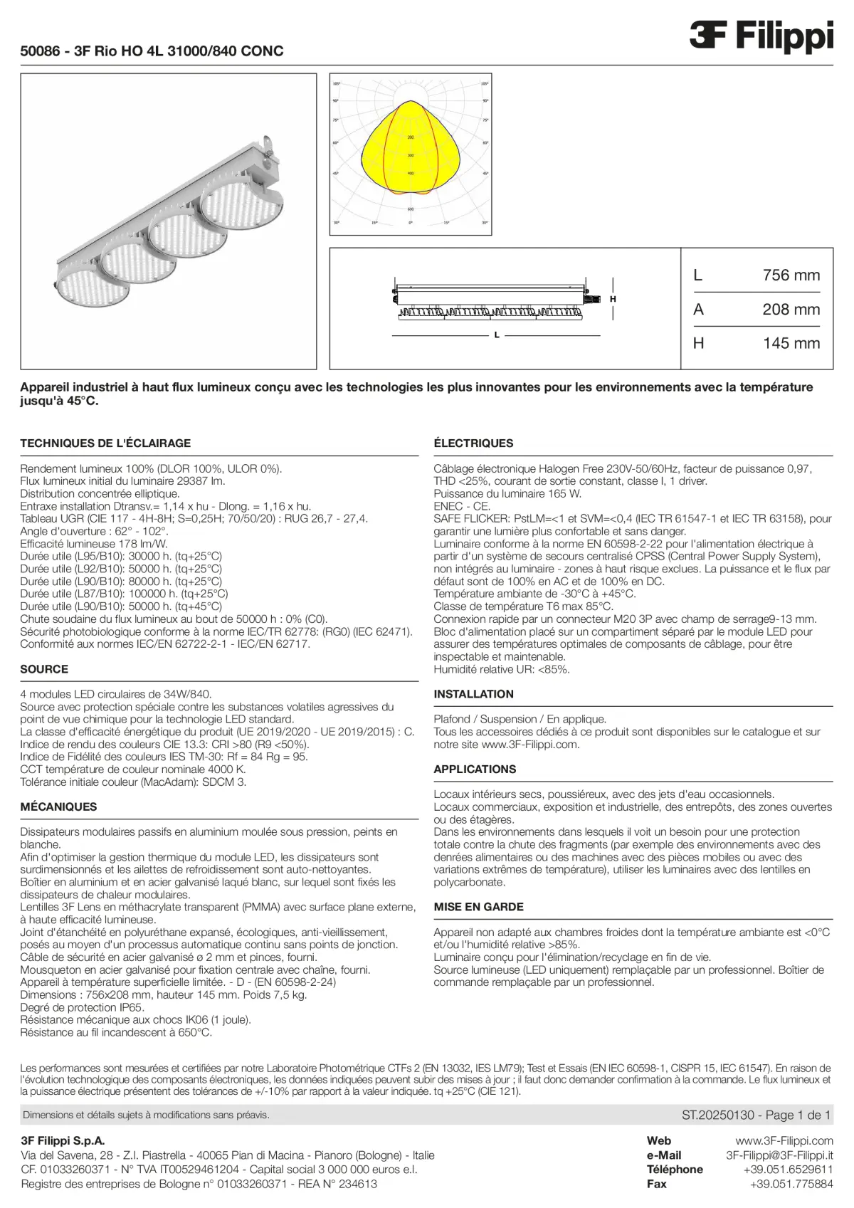 50086 - 3F Rio HO 4L 31000-840 CONC - Datasheet - fr