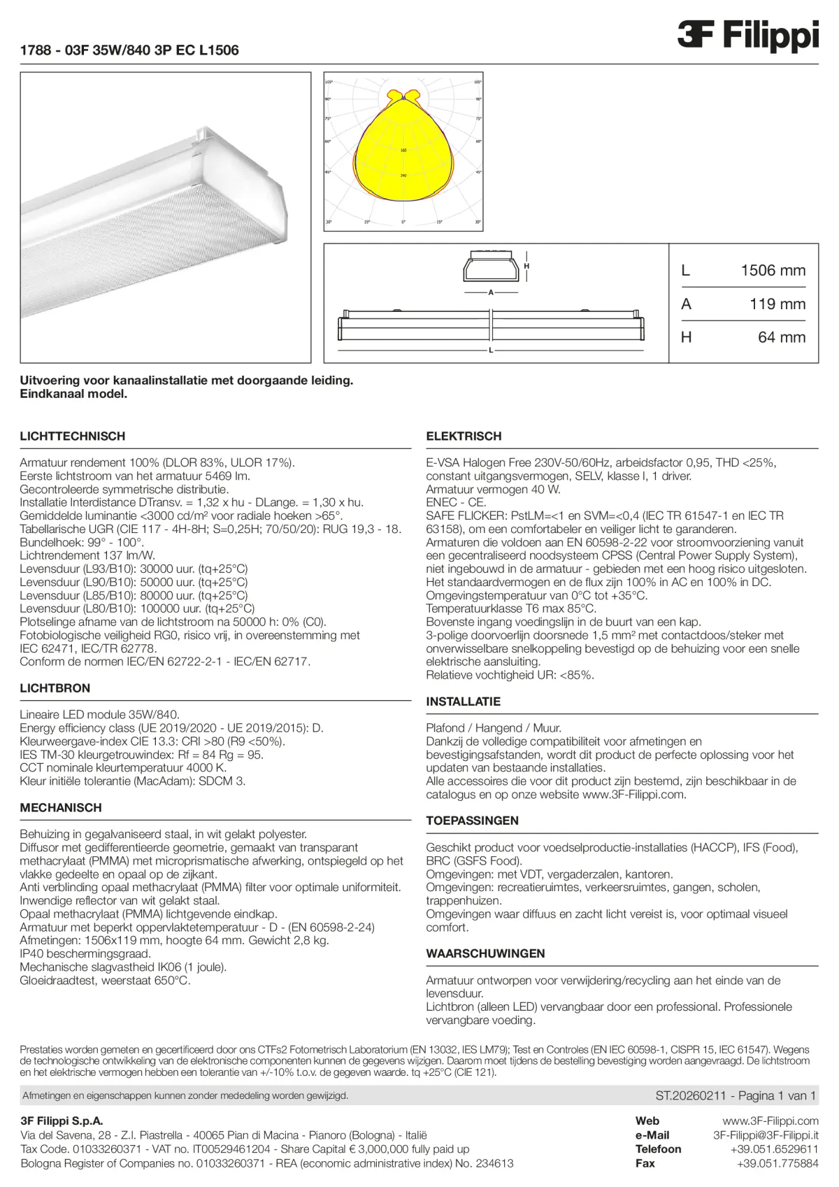 1788 - 03F 35W-840 3P EC L1506 - Datasheet - nl