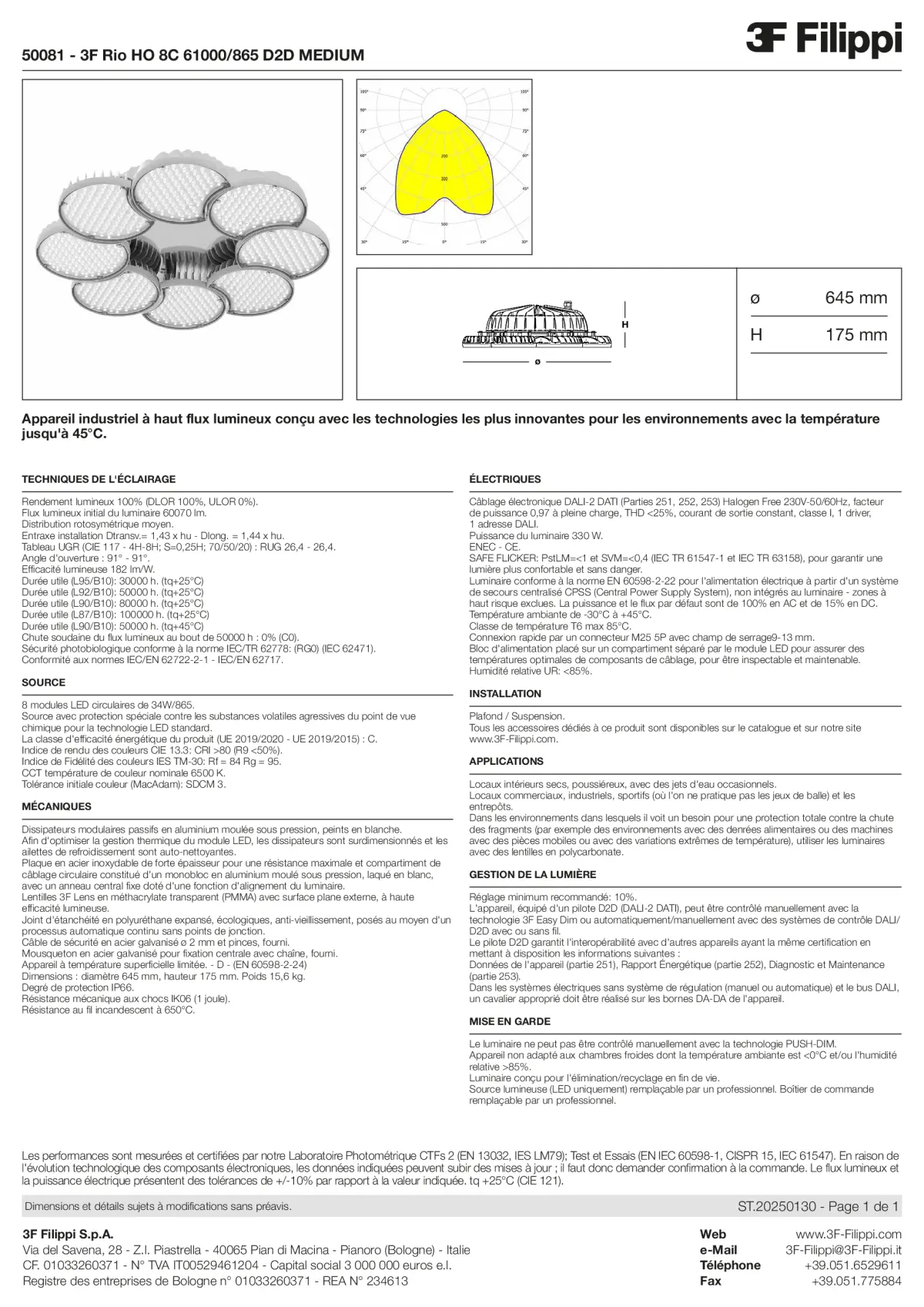 50081 - 3F Rio HO 8C 61000-865 D2D MEDIUM - Datasheet - fr