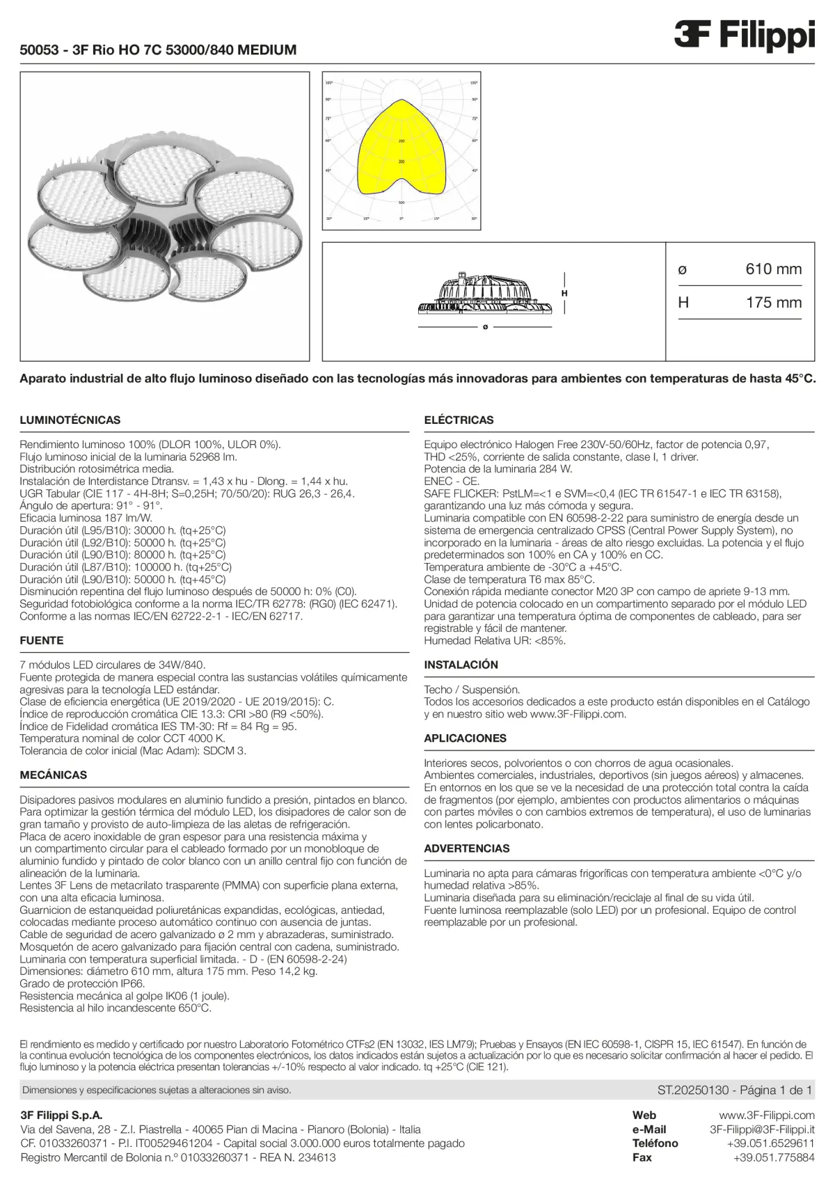 50053 - 3F Rio HO 7C 53000-840 MEDIUM - Datasheet - es