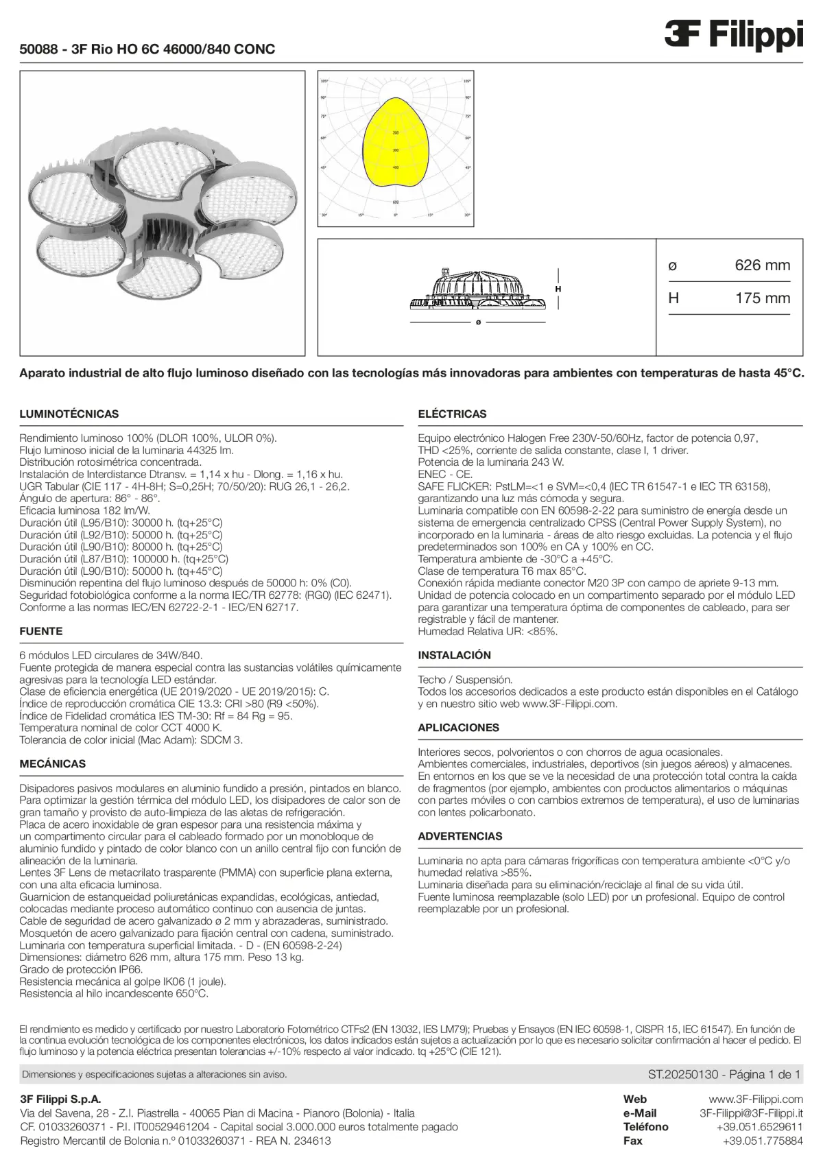 50088 - 3F Rio HO 6C 46000-840 CONC - Datasheet - es