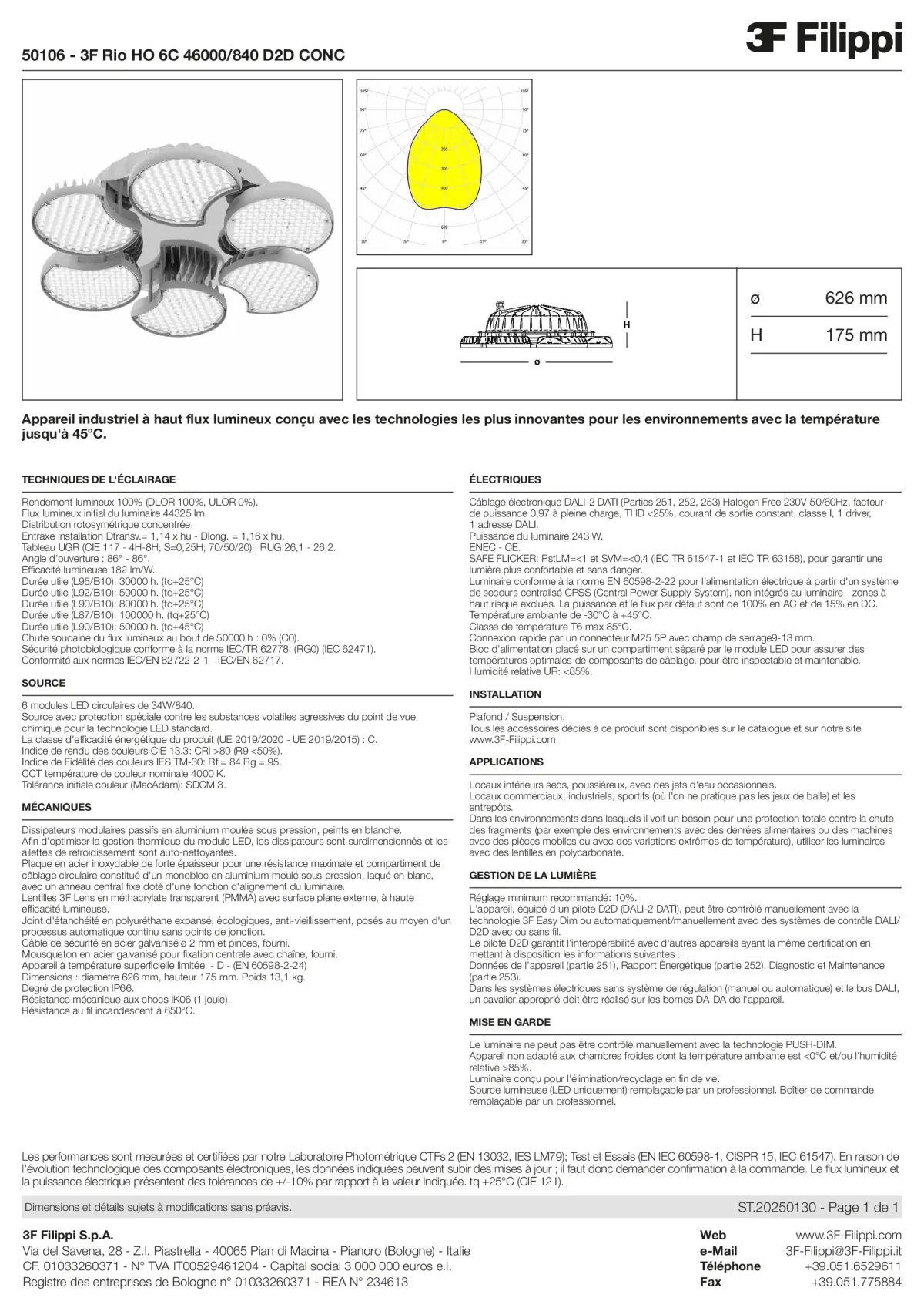 50106 - 3F Rio HO 6C 46000-840 D2D CONC - Datasheet - fr
