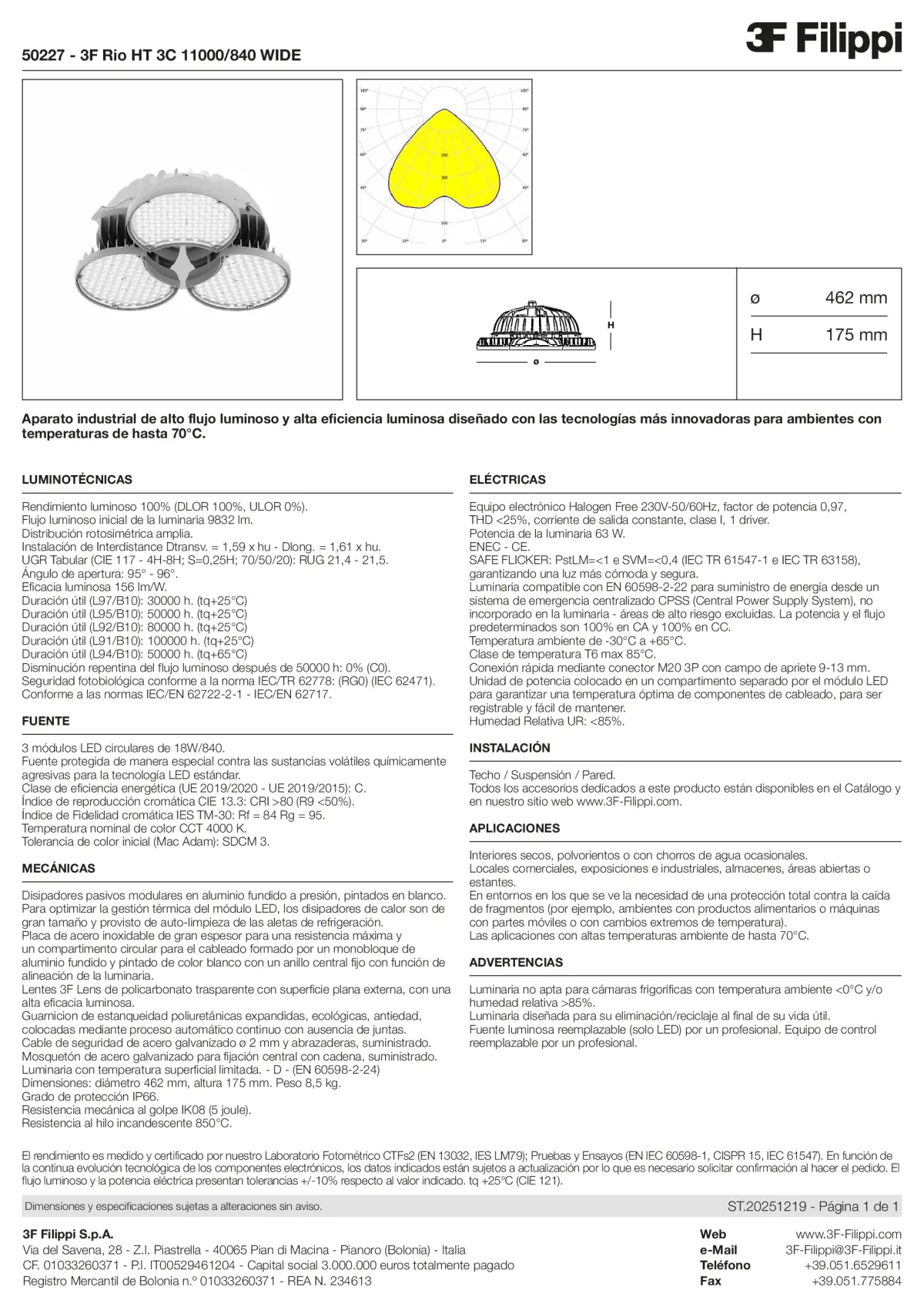 50227 - 3F Rio HT 3C 11000-840 WIDE - Datasheet - es