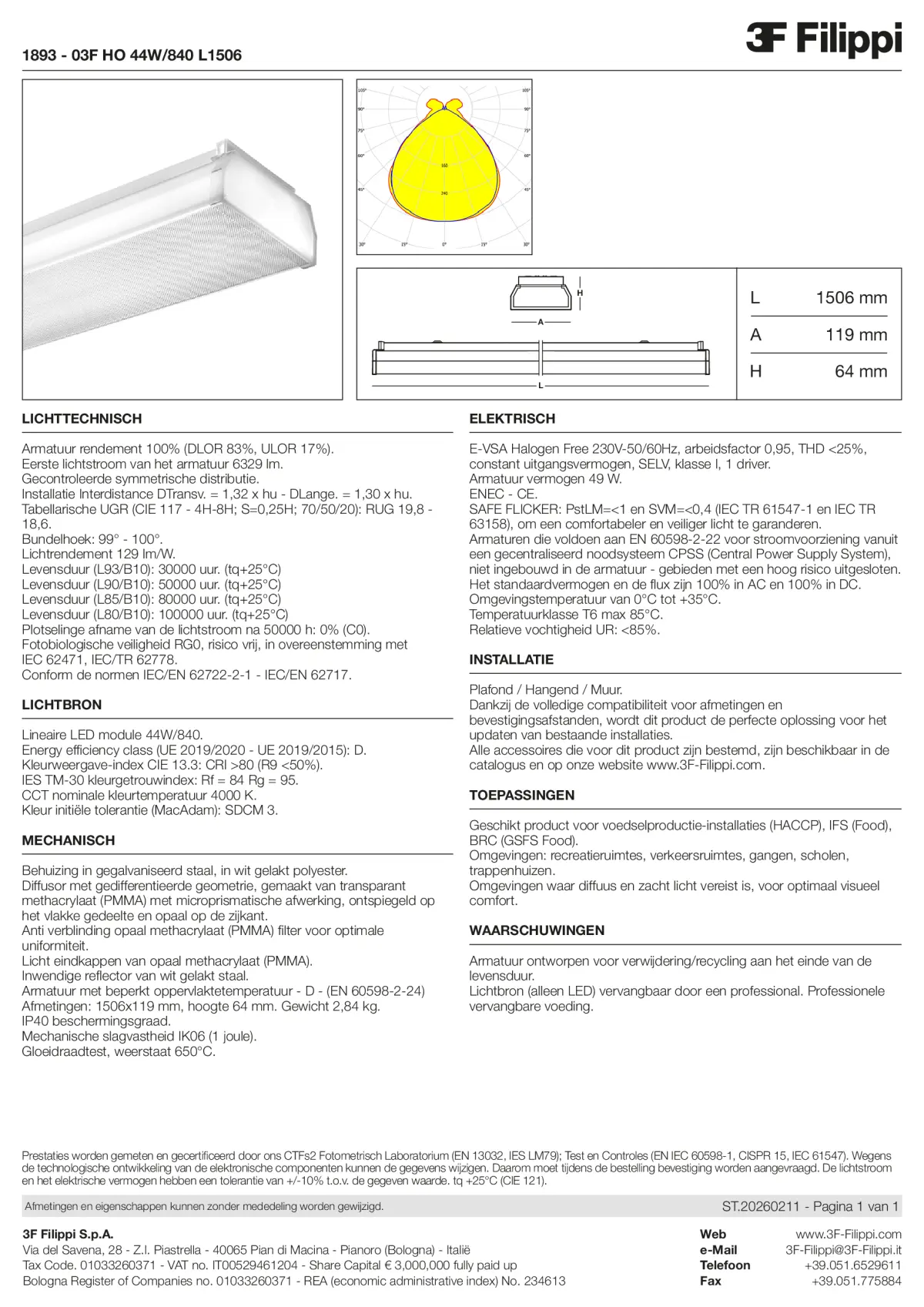 1893 - 03F HO 44W-840 L1506 - Datasheet - nl