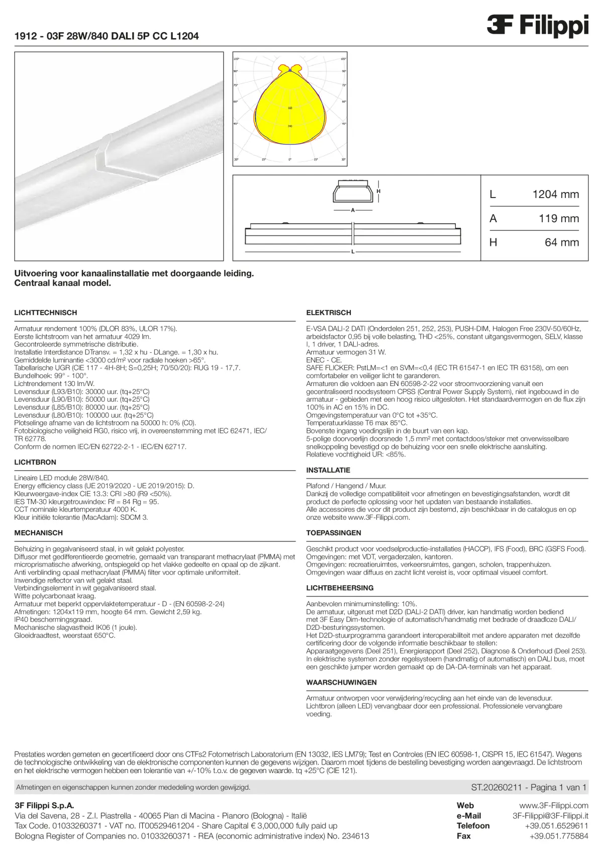 1912 - 03F 28W-840 DALI 5P CC L1204 - Datasheet - nl