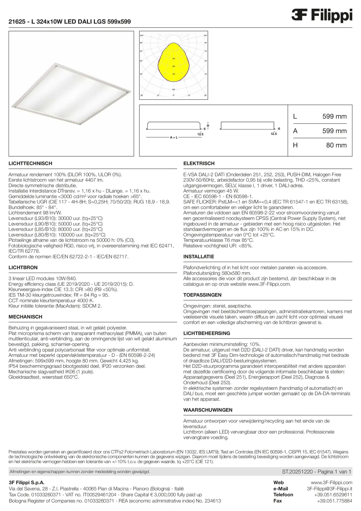 21625 - L 324x10W LED DALI LGS 599x599 - Datasheet - nl