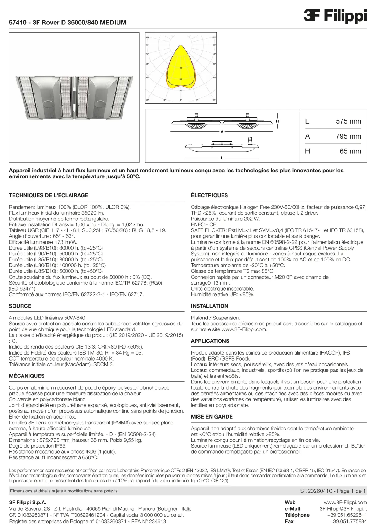 57410 - 3F Rover D 35000-840 MEDIUM - Datasheet - fr