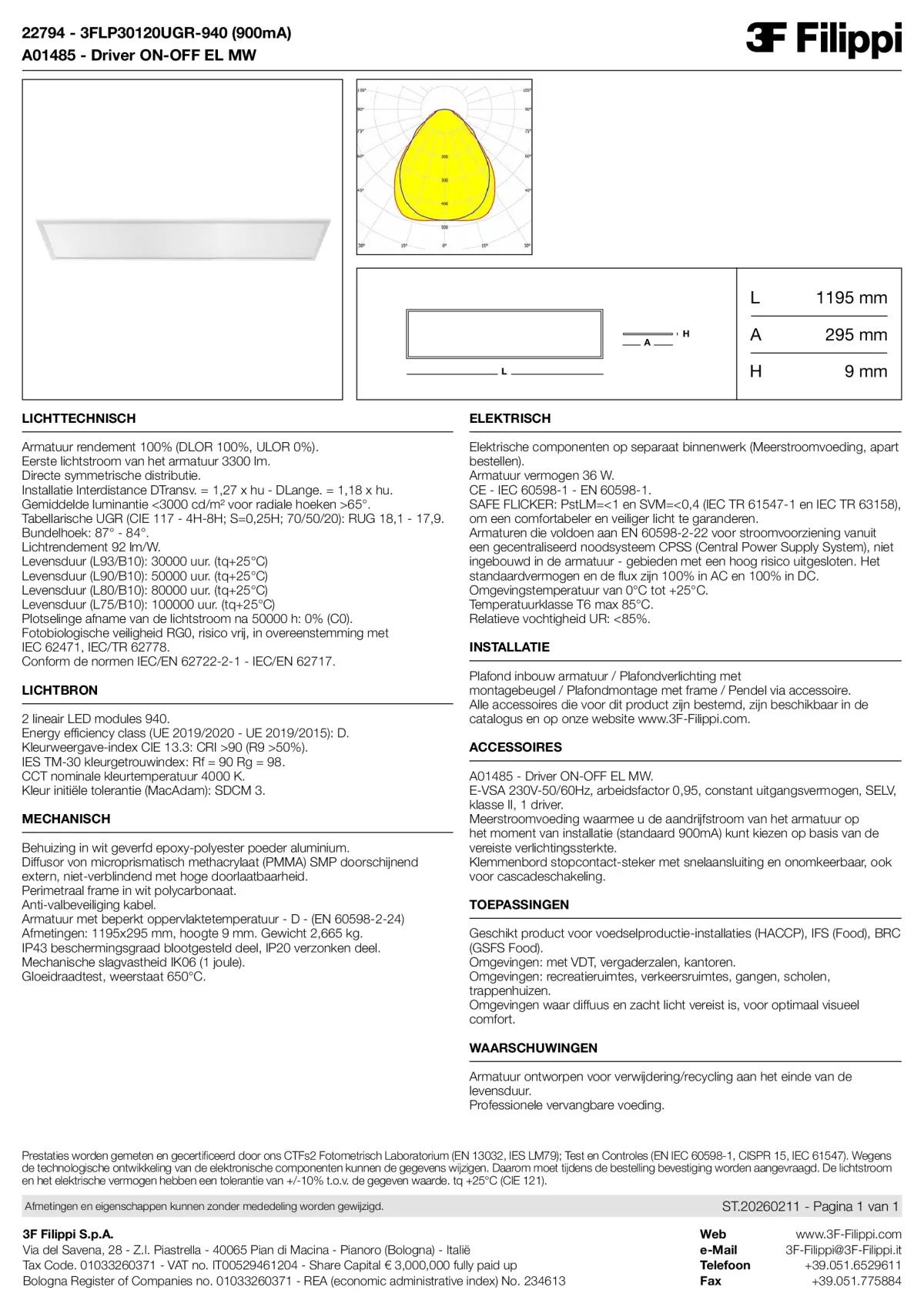 22794+A01485 - 3FLP30120UGR-940 (900mA) + ON-OFF EL MW - Datasheet - nl