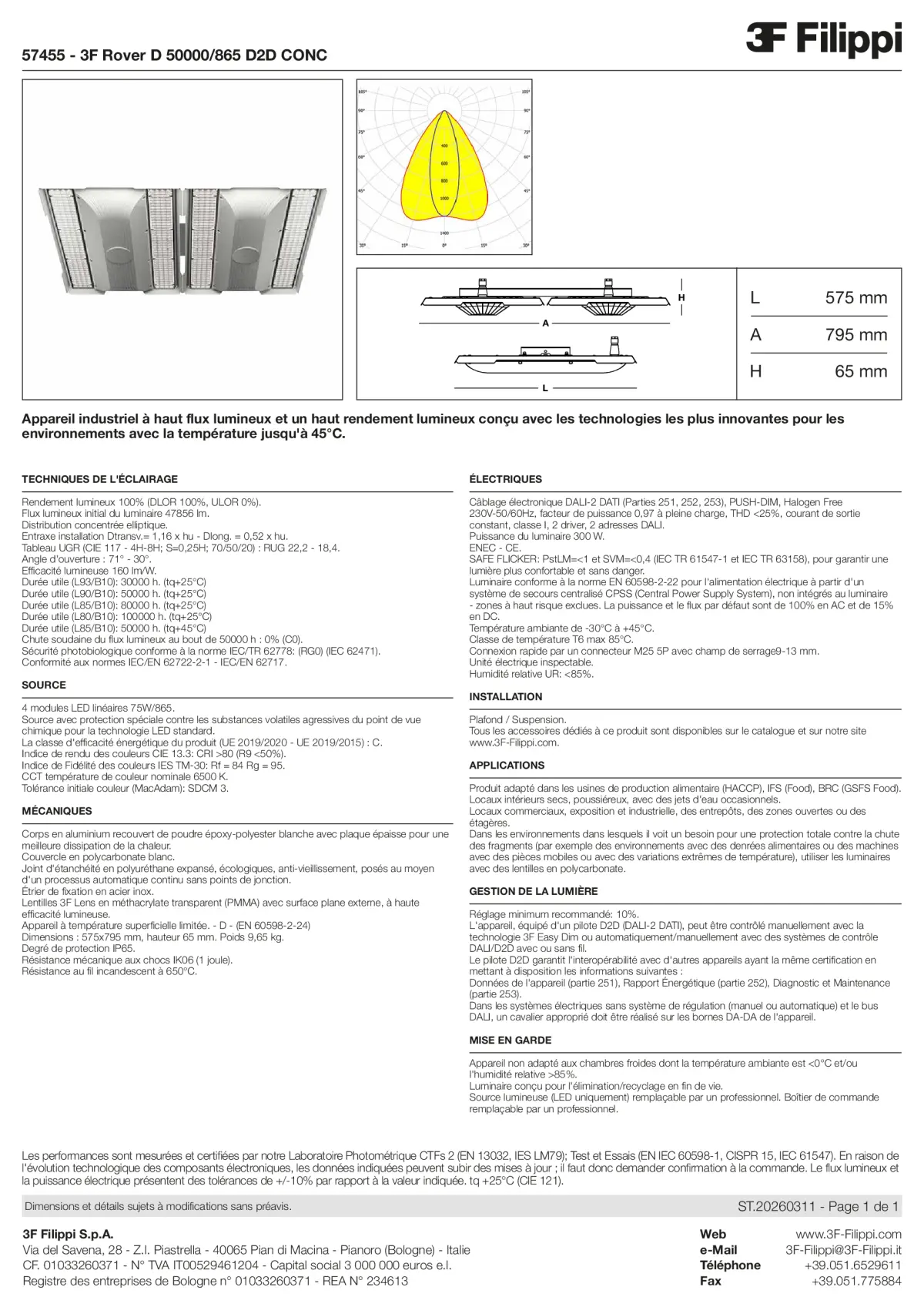 57455 - 3F Rover D 50000-865 D2D CONC - Datasheet - fr