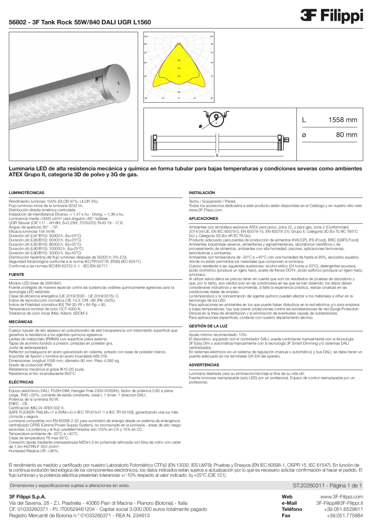 56802 - 3F Tank Rock 55W-840 DALI UGR L1560 - Datasheet - es